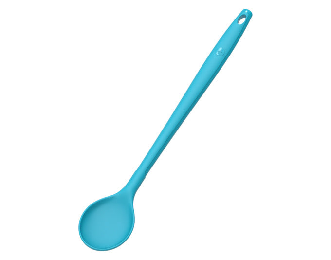 Kochblume Kochlöffel in Türkis, 30 cm lang, perfektes Küchenwerkzeug zum Rühren und Servieren, vereint Funktionalität mit modernem Design.