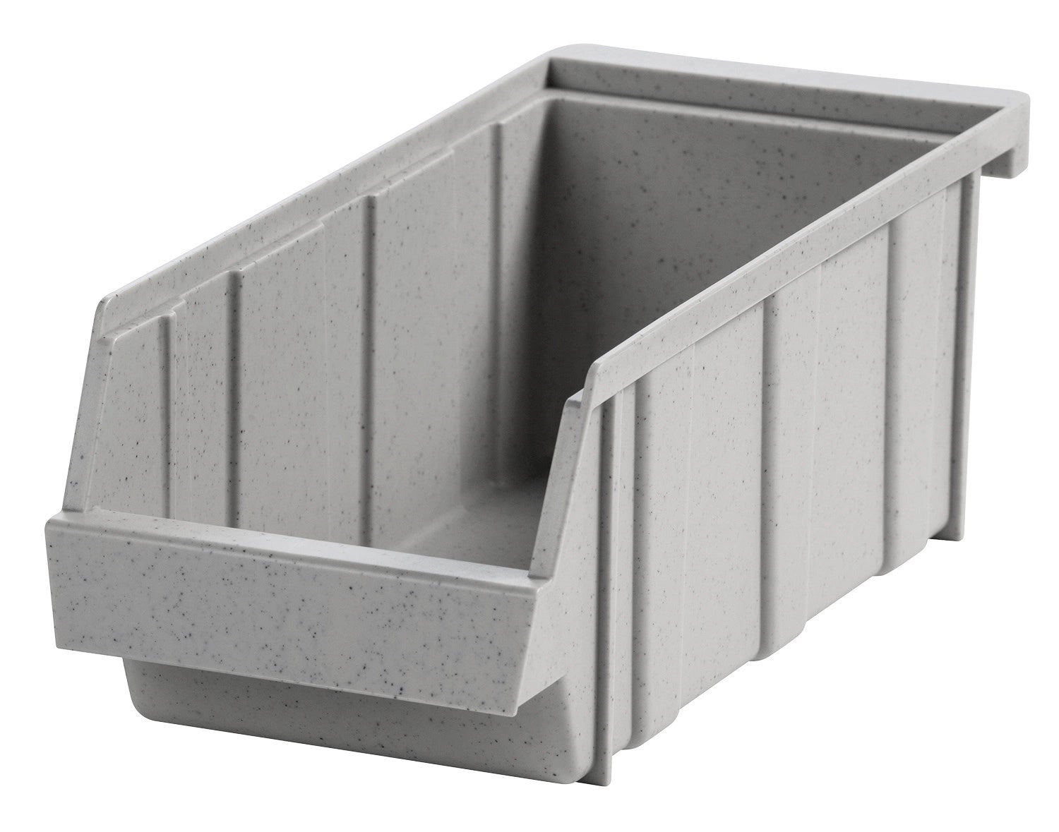 Praktische graue Besteckbox von Cambro, Maße 13x30,5x11 cm, perfekt für die stilvolle und platzsparende Aufbewahrung von Besteck in der Gastronomie.