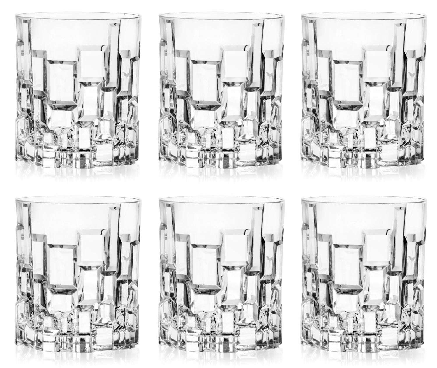 Elegantes 6er Set Etna Dof Becher von RCR, Ø8cm, H9.5cm, 33cl, ideal für stilvolles Trinken von Cocktails und Getränken.