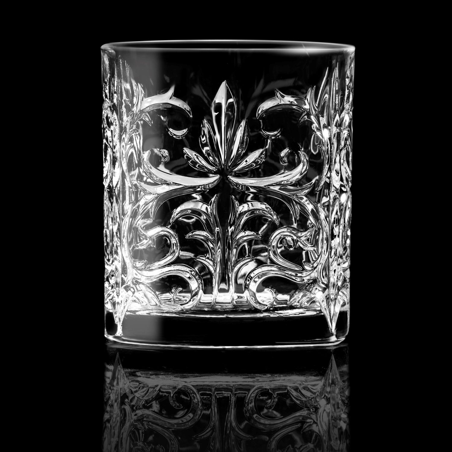 Stilvolles 6er Set Tattoo Dof Becher von RCR, ideal für Cocktails und Getränke, Ø8,2 cm, H9,4 cm, 34cl, vereint Funktionalität und Design.