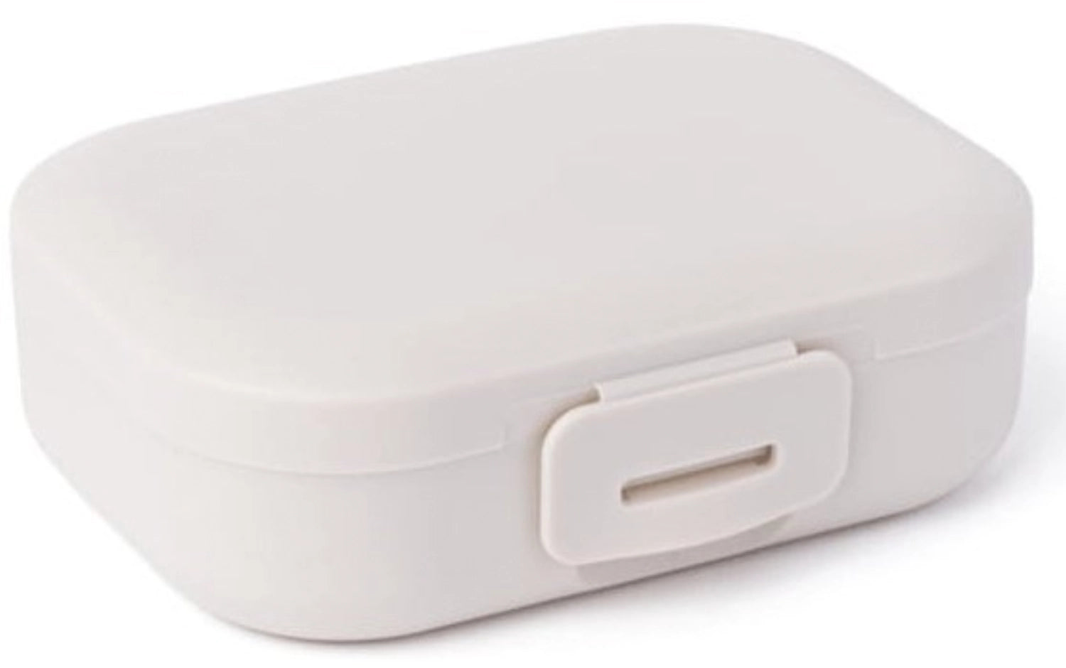 Kleine Snackbox in SAND von AMUSE BASIC, ideal für unterwegs. Praktische Größe: 109x80x37 mm, perfekt für Lunch und Snacks.