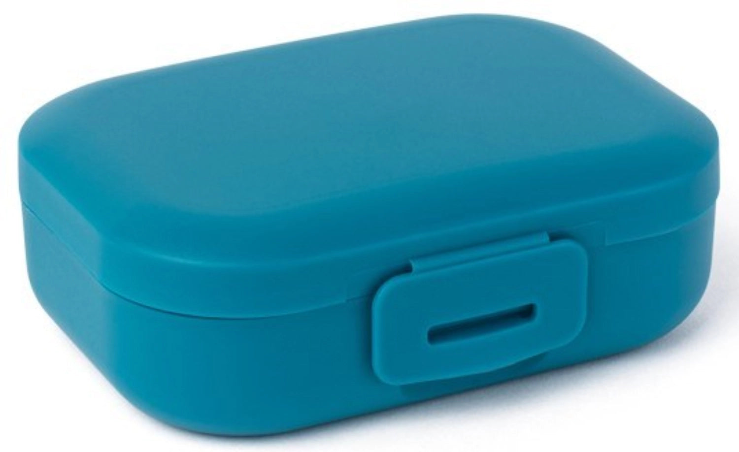 Kleine Snackbox in tiefem Meeresgrün von AMUSE BASIC, ideal für Snacks und kleine Mahlzeiten, Maße: 109x80x37 mm, praktisch für unterwegs.