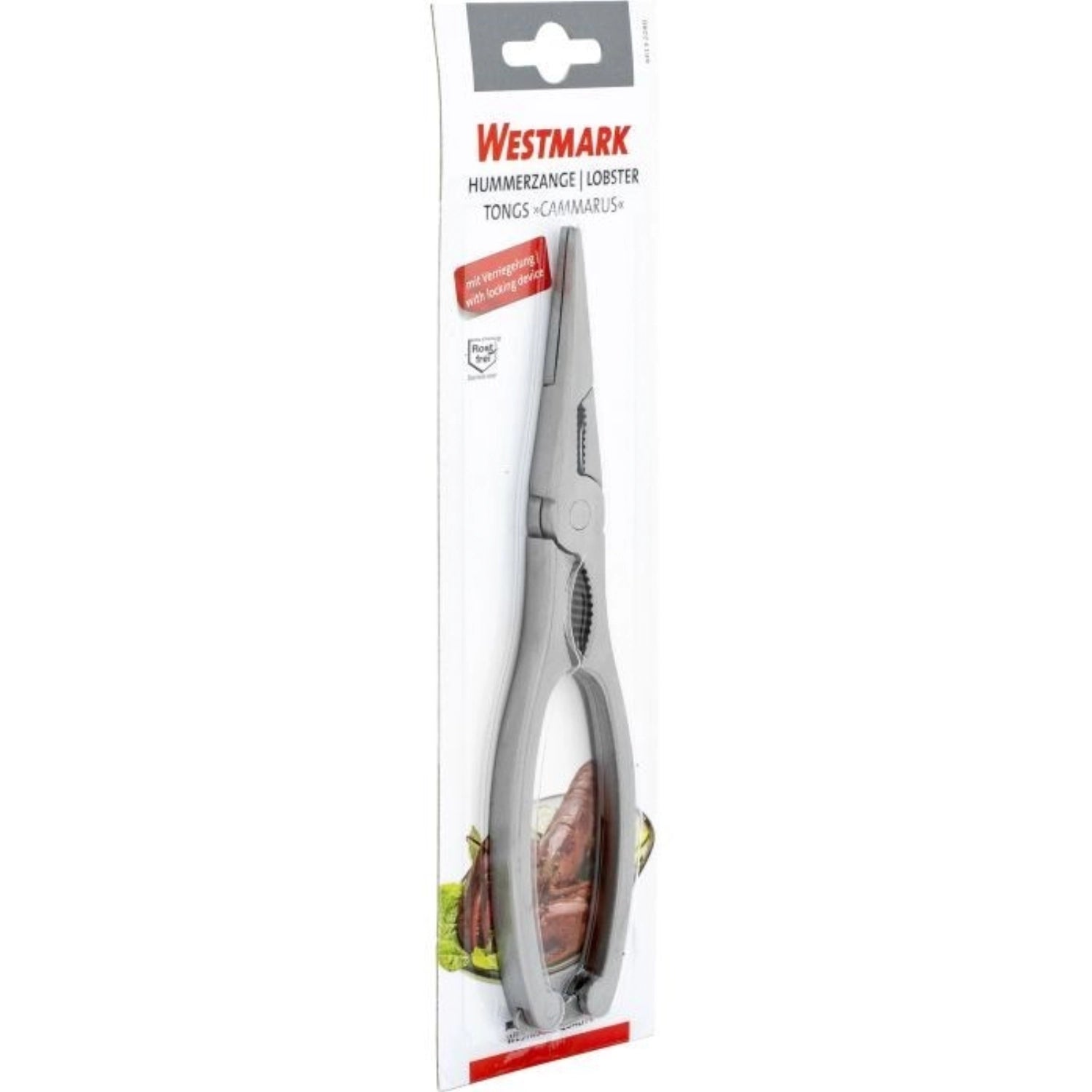 Elegante Hummerzange Cammarus aus robustem Edelstahl, perfekt für Buffets und Meeresfrüchte, Maße: 18.8x4.1x1cm, ein Must-Have für Gourmets.
