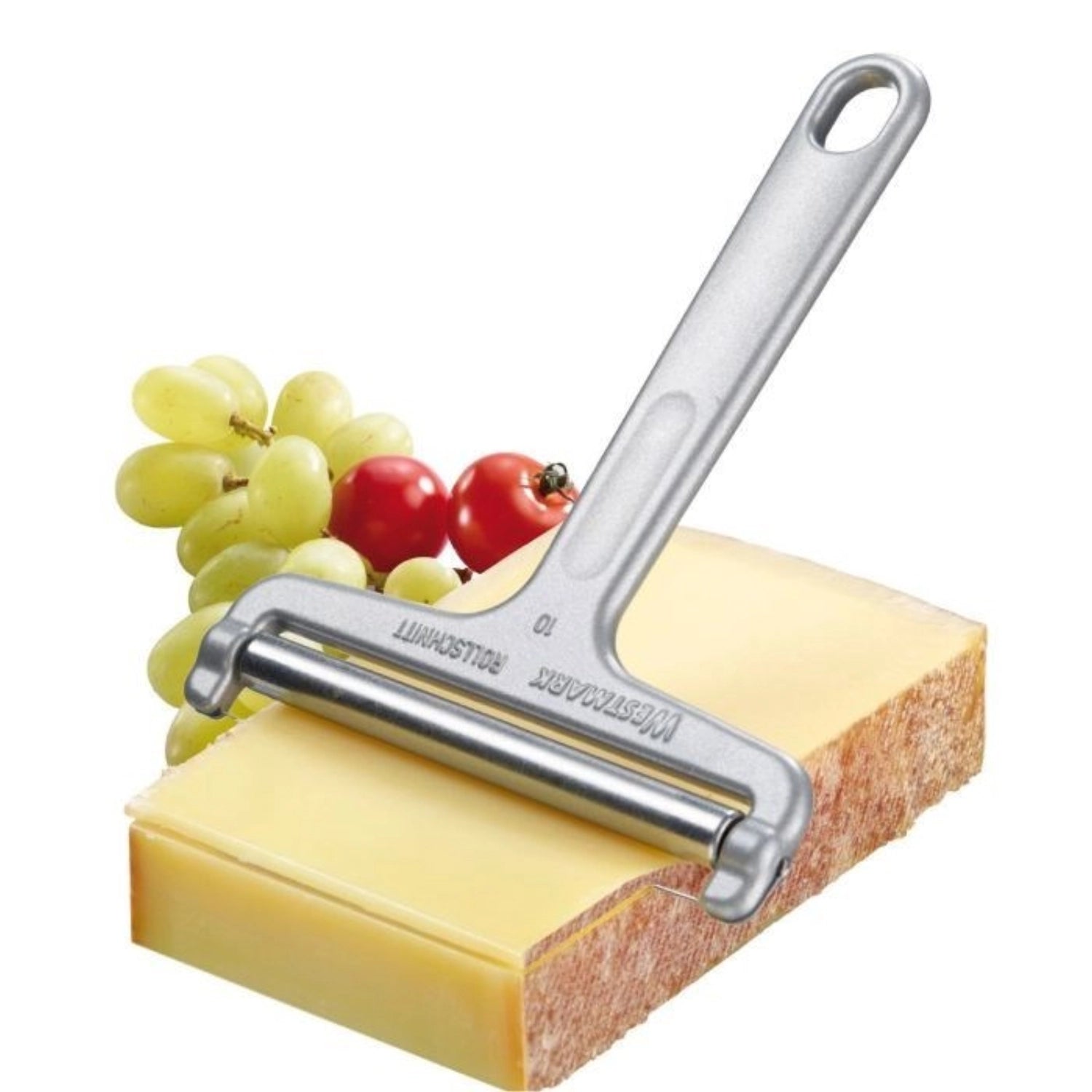 Retro Käseschneider von Westmark, 14x10.5x1cm, ideal für präzises Schneiden von Käse, stilvolles Käsezubehör für Feinschmecker.
