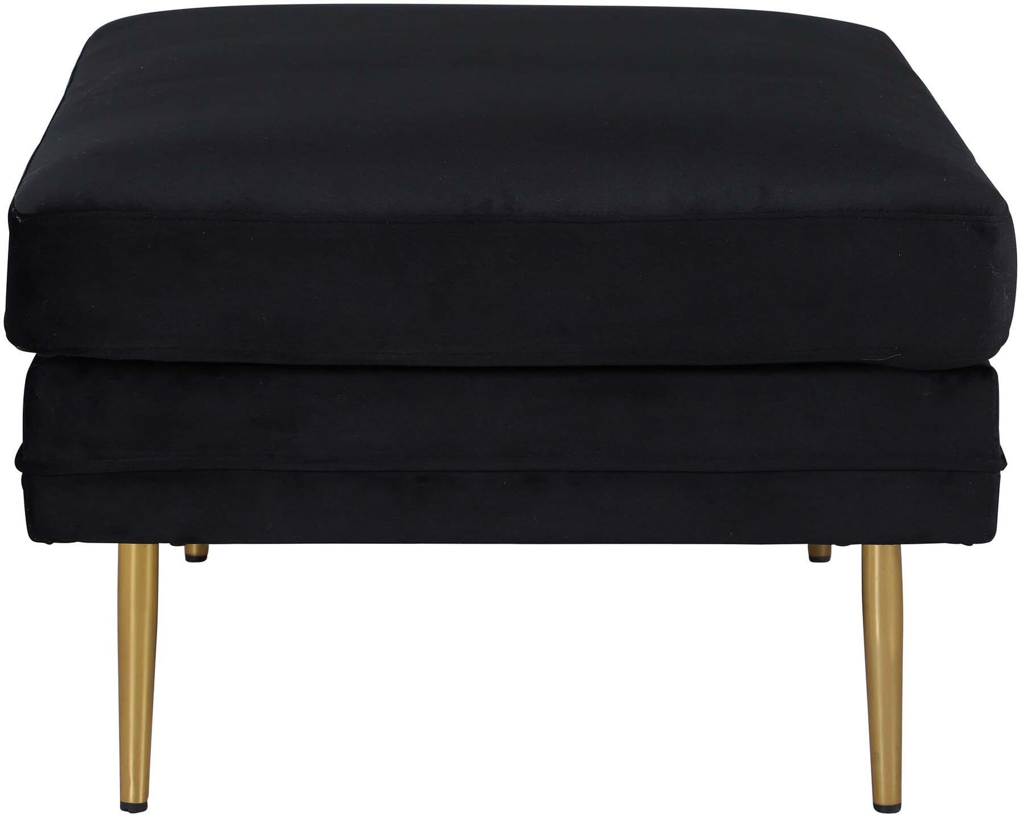 Stylischer Boom Ottoman in zeitlosem Schwarz, perfekt als vielseitiges Möbelstück für zusätzlichen Komfort und stilvolle Akzente in Ihrem Zuhause.
