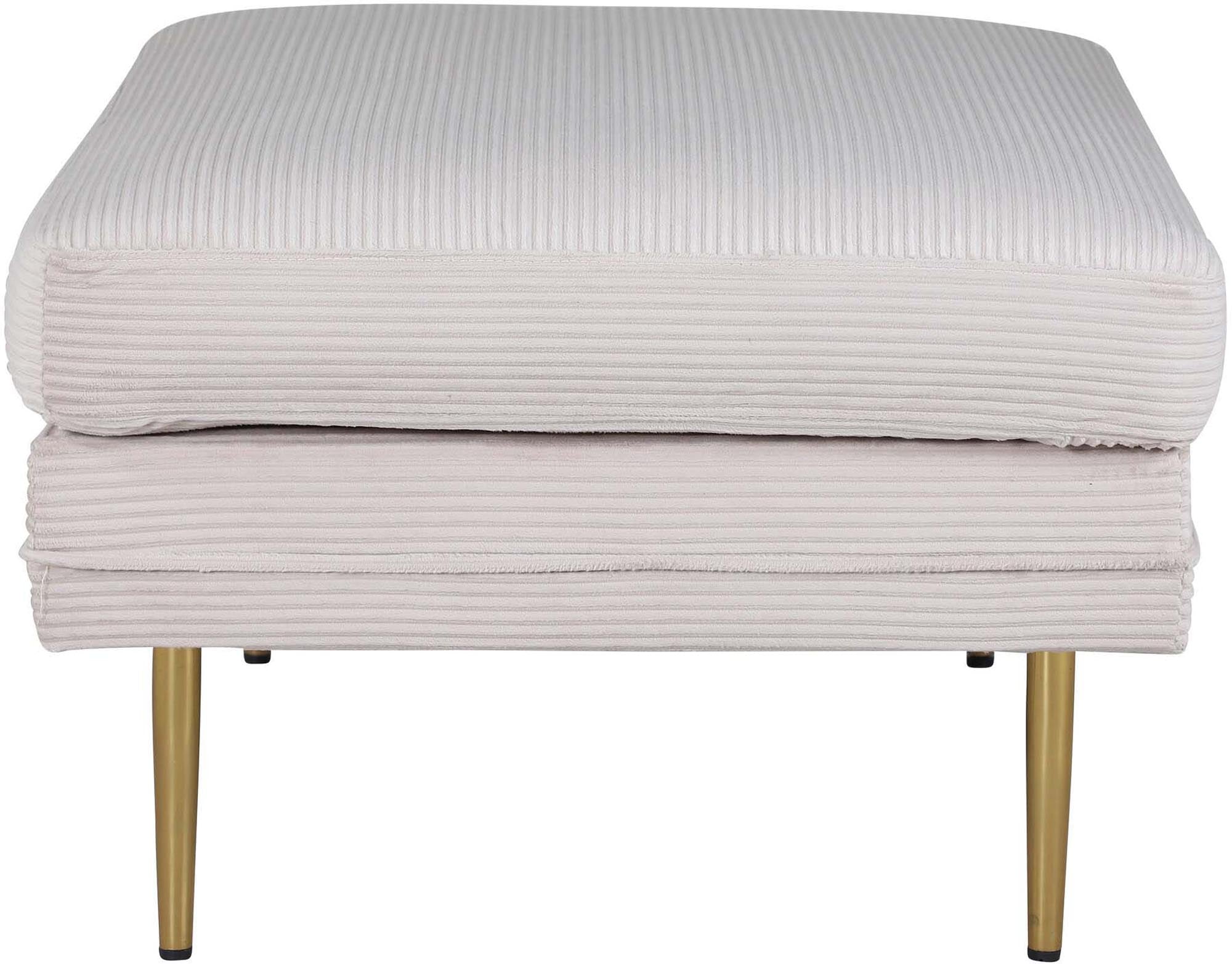 Eleganter Boom Pouf von Venture Home in zartem Beige, perfekt für stilvolle Akzente und komfortable Sitzmöglichkeiten in jedem Raum.