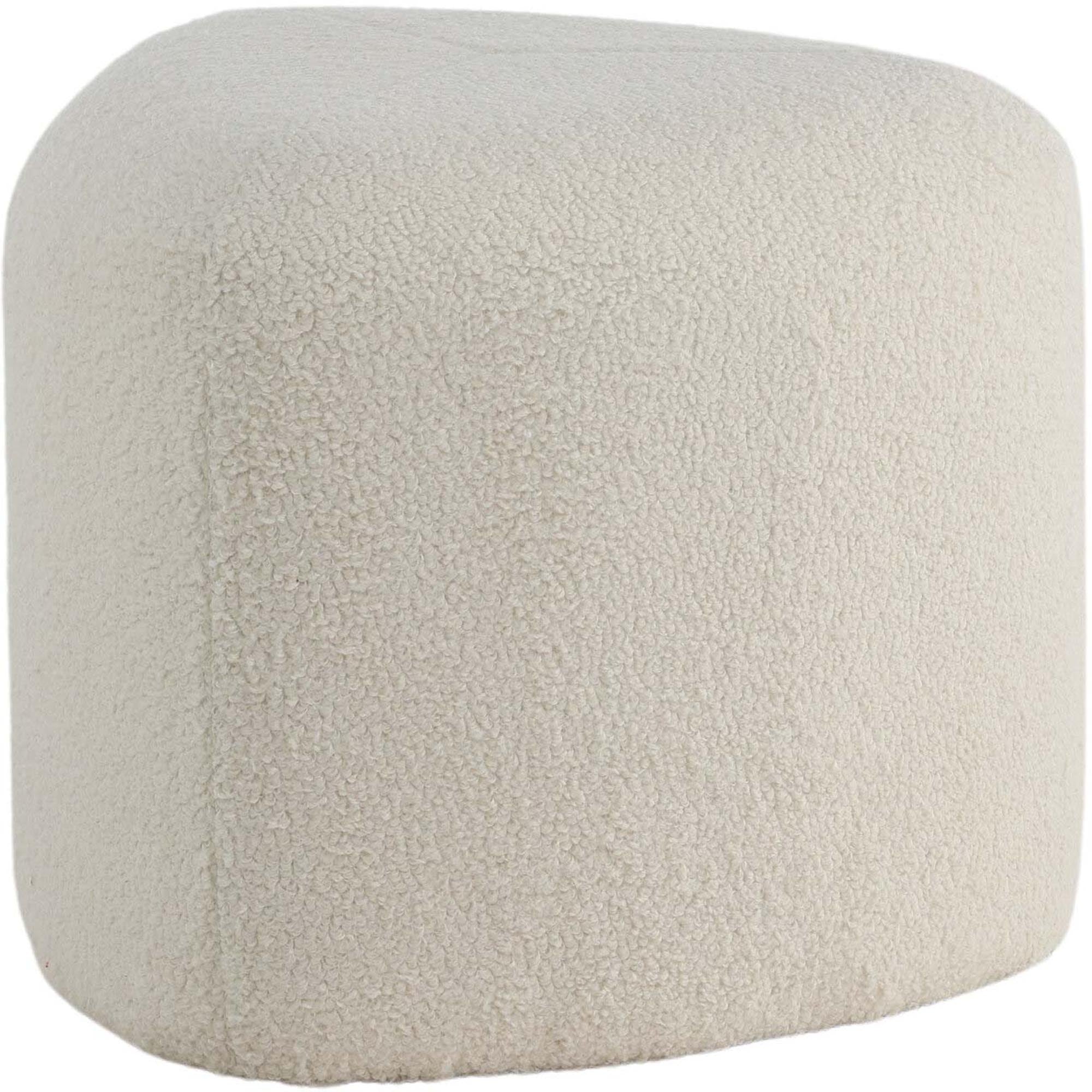 Stylischer PEG Pouf von Venture Home, gefertigt aus weichem Teddystoff, ideal für gemütliche Sitzgelegenheiten und moderne Wohnräume.