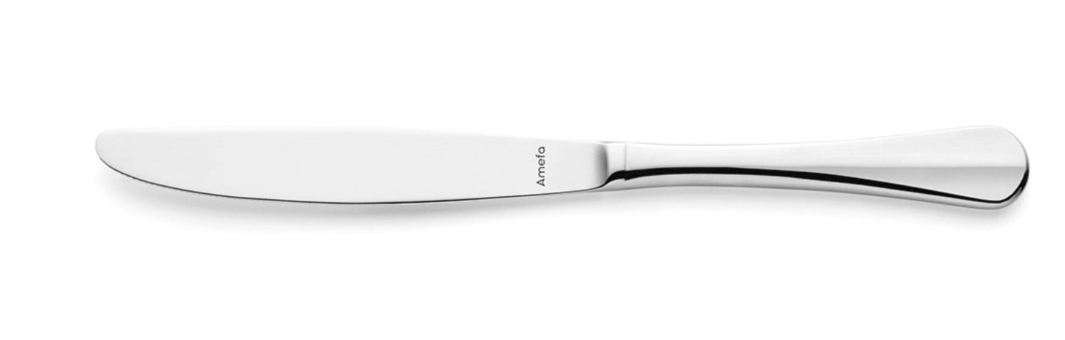 Hochwertiges Baguette Menümesser von Amefa mit Vollheft und runden Griff, perfekt für feine Anlässe und anspruchsvolle Gourmetgerichte.