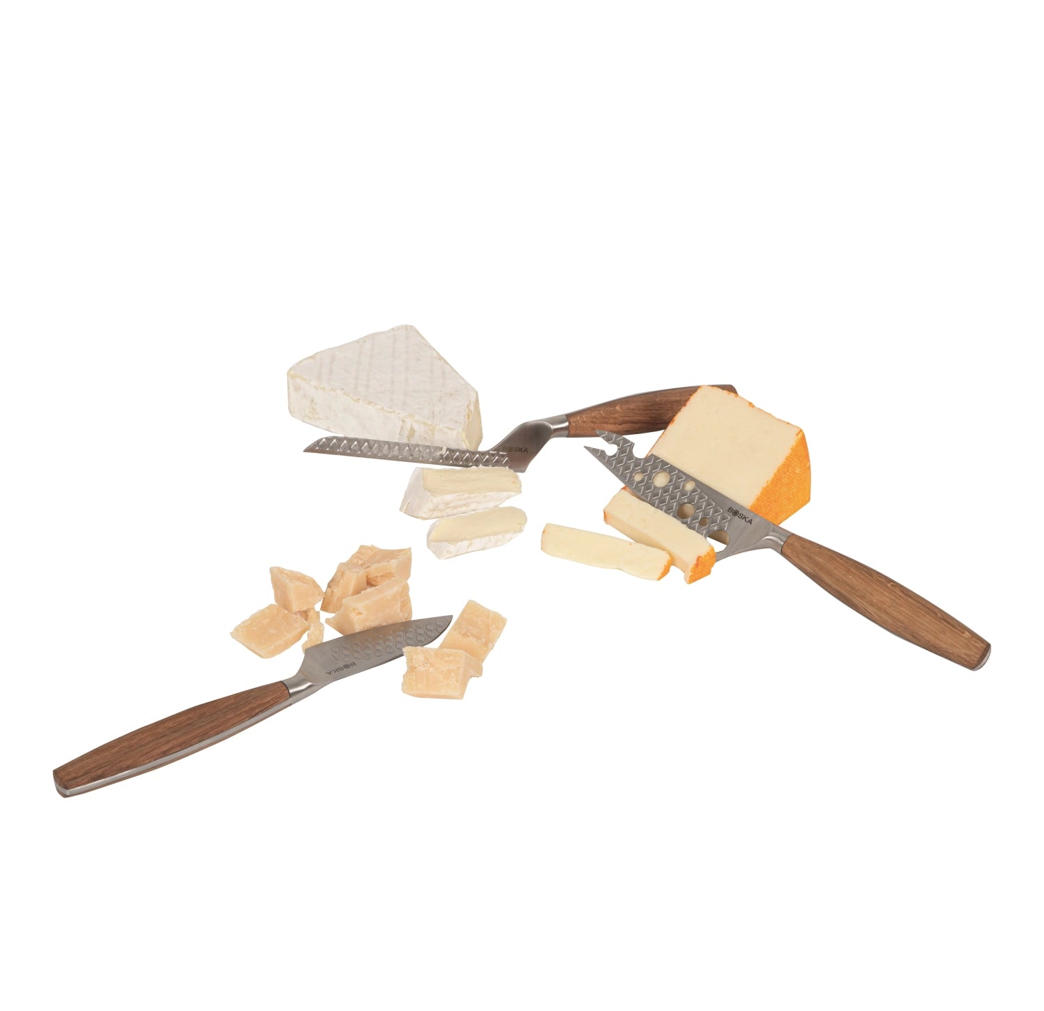 Käsemesser-Set Oslo von Boska: stilvolles Set mit hochwertigem Design, perfekt zum Schneiden und Servieren von Käse.