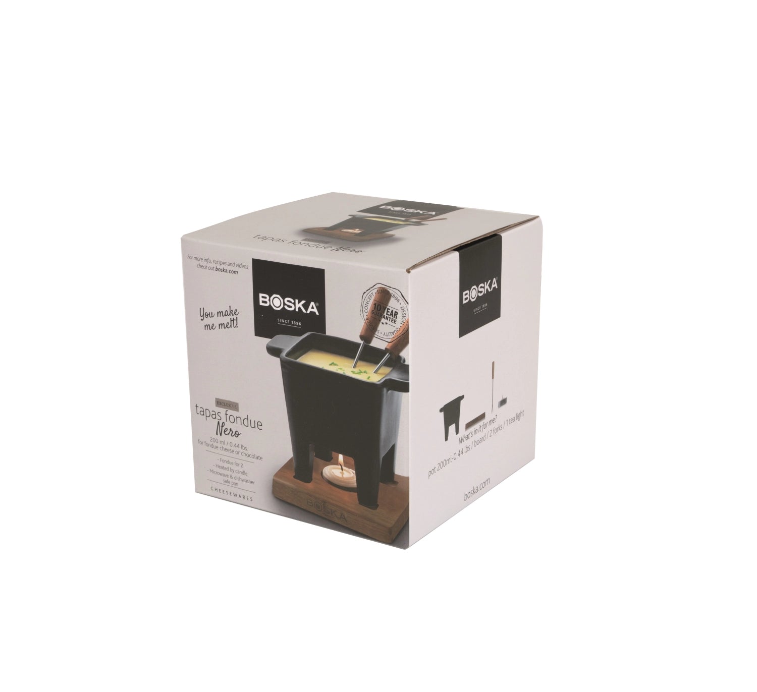 Schwarzes Tapas Fondue Nero von Boska, 200ml – ideal für gesellige Anlässe und das Genießen von köstlichen Tapas mit Freunden.