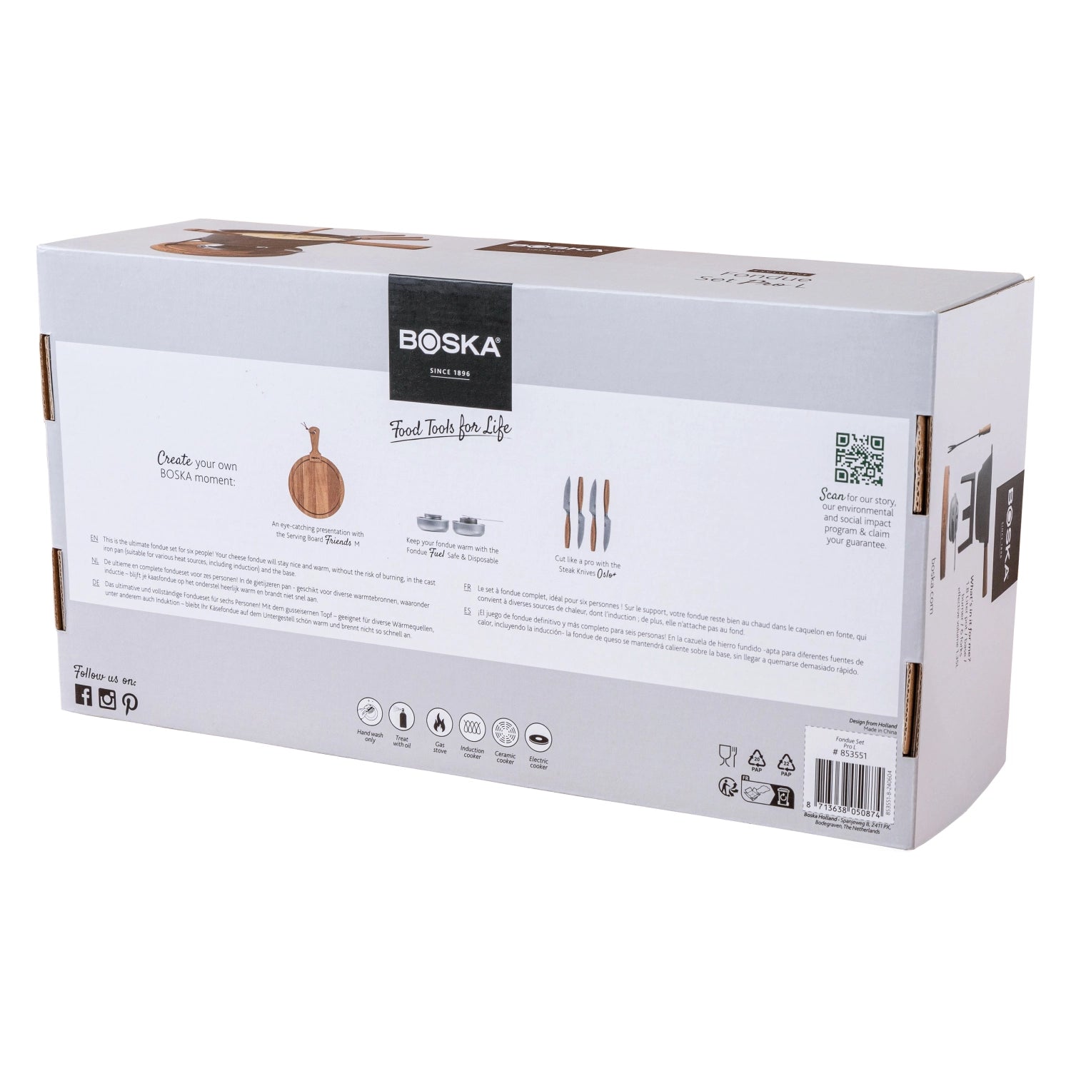 Hochwertiges Fondueset Pro L 1.8lt von Boska, perfekt für gesellige Anlässe, mit robuster Schüssel und praktischem Zubehör für köstliche Fondue-Erlebnisse.