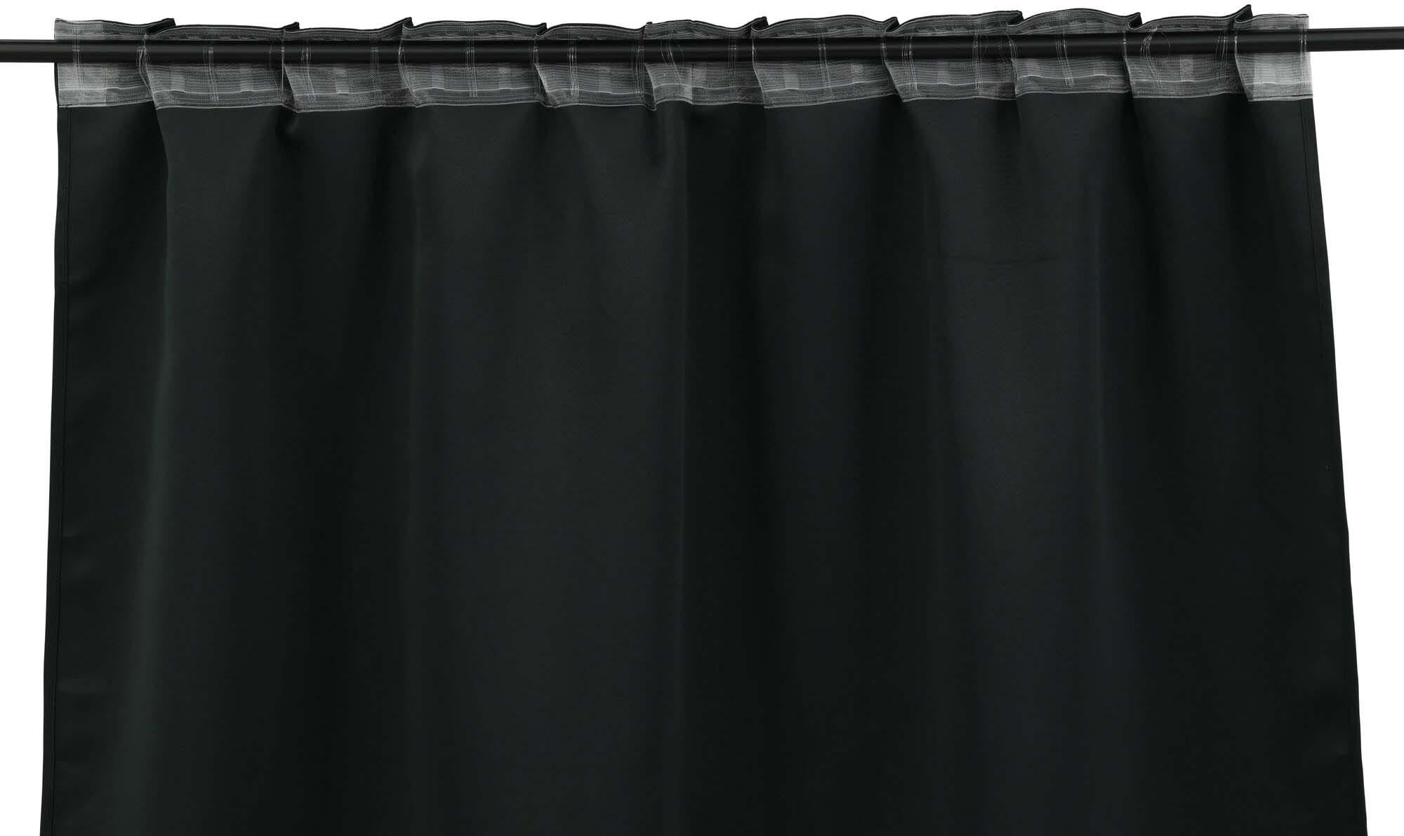 Stilvolles 2er Set der Evelyn Vorhänge in klassischem Schwarz, perfekt für eine moderne und elegante Raumgestaltung von Venture Home.