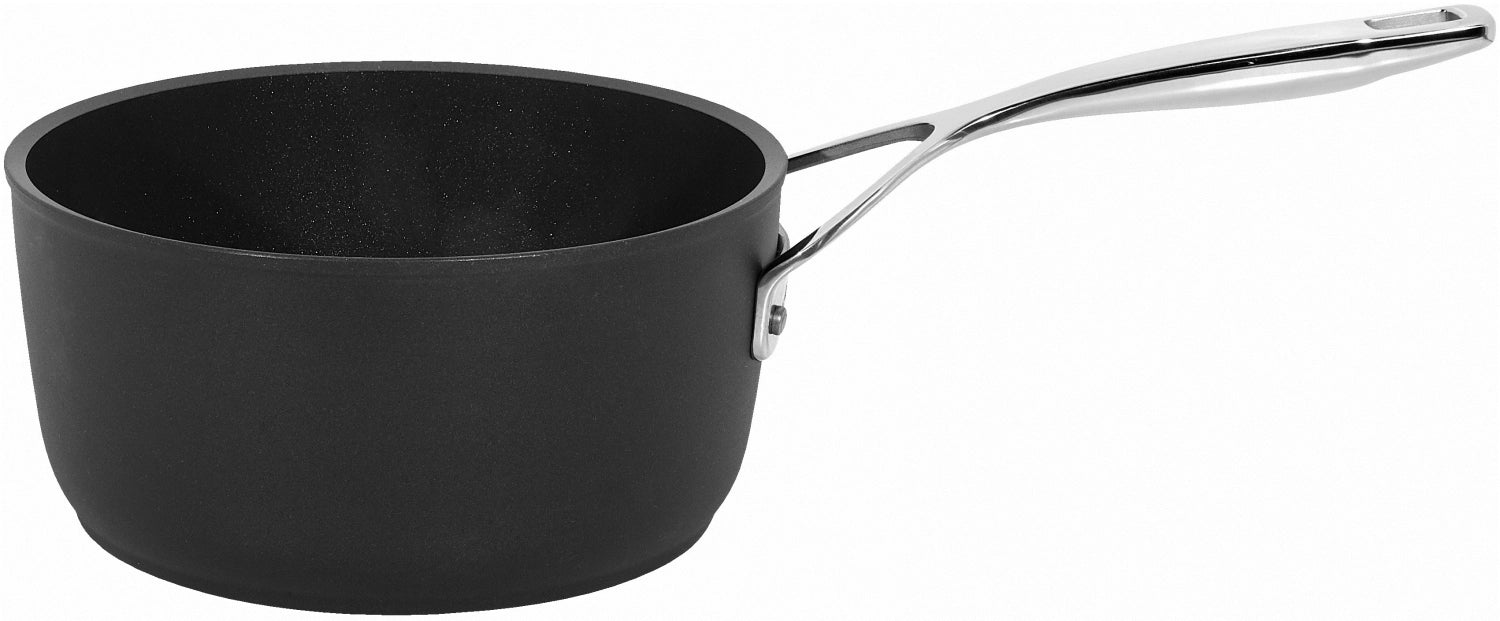 Demeyere Alu Pro 5 Sauteuse, eleganter Kochtopf aus Aluminium mit optimaler Wärmeleitung, ideal für vielseitige Kochanwendungen.