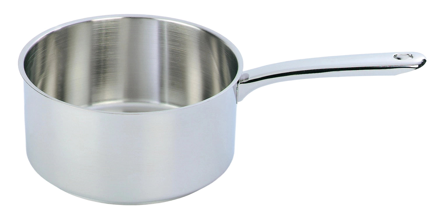 Elegante Demeyere Apollo Stielkasserolle mit 2,2 l Volumen, ideal für vielseitige Kochanwendungen und präzises Garen in der modernen Küche.