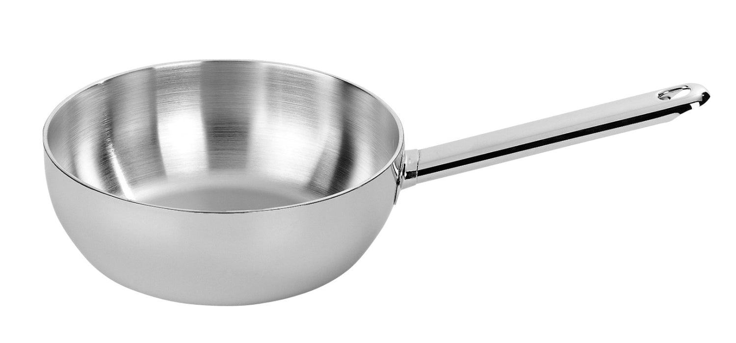 Hochwertige Demeyere Apollo Sauteuse mit 22 cm Durchmesser, perfekt für vielseitige Kochanwendungen und stilvolles Kochen.