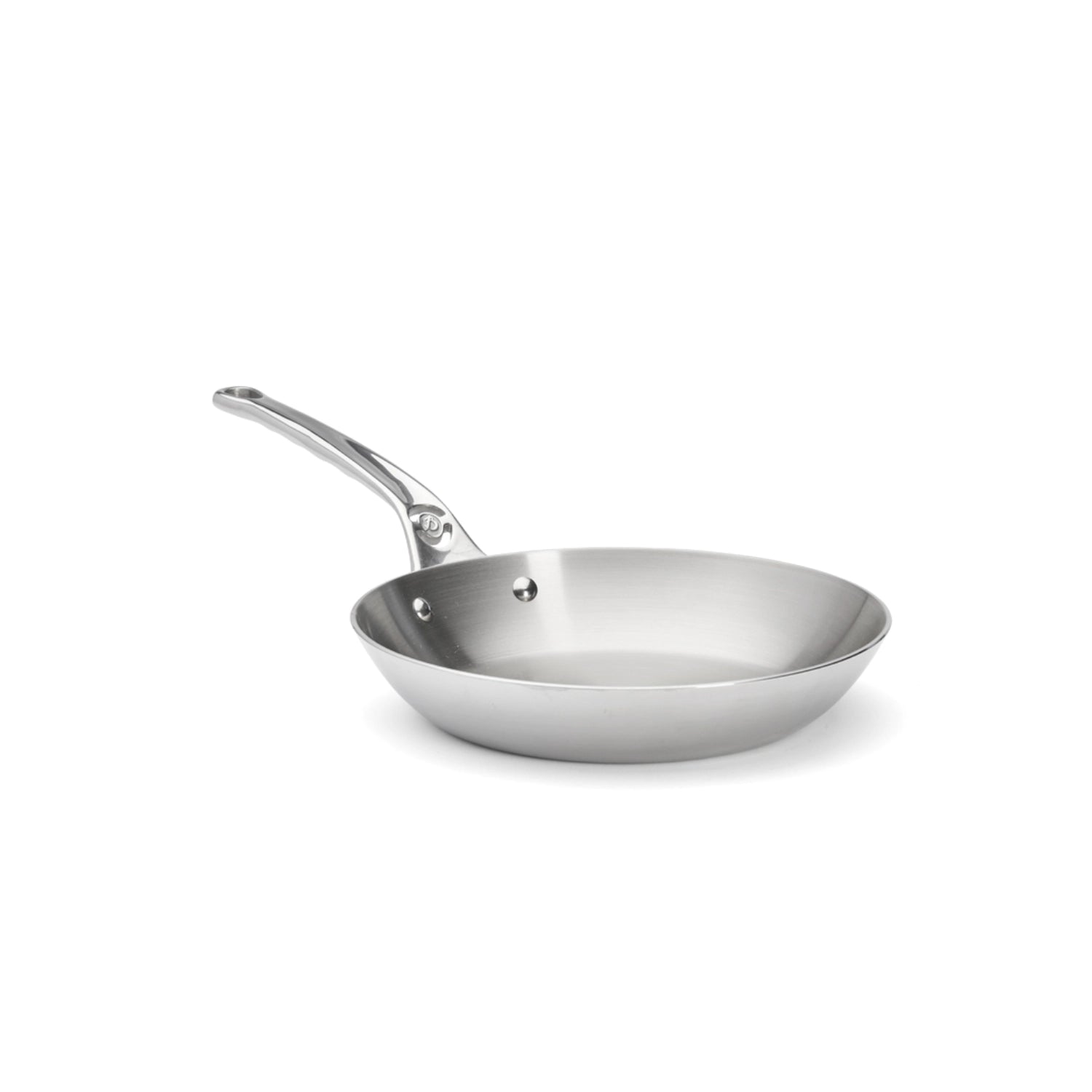 Hochwertige 24 cm Bratpfanne von de Buyer, unbeschichtet und induktionsgeeignet, ideal für gesundes Braten und kreative Kochideen.