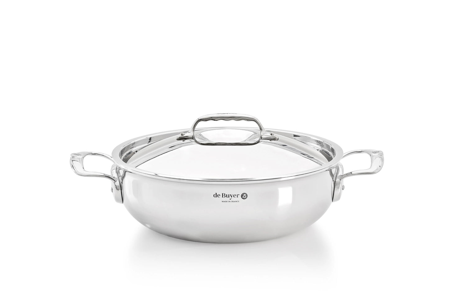 Robuster AFFINITY Bratentopf konisch 28 cm mit Deckel, perfekt für Induktion, vereint elegantes Design und optimale Kochleistung.