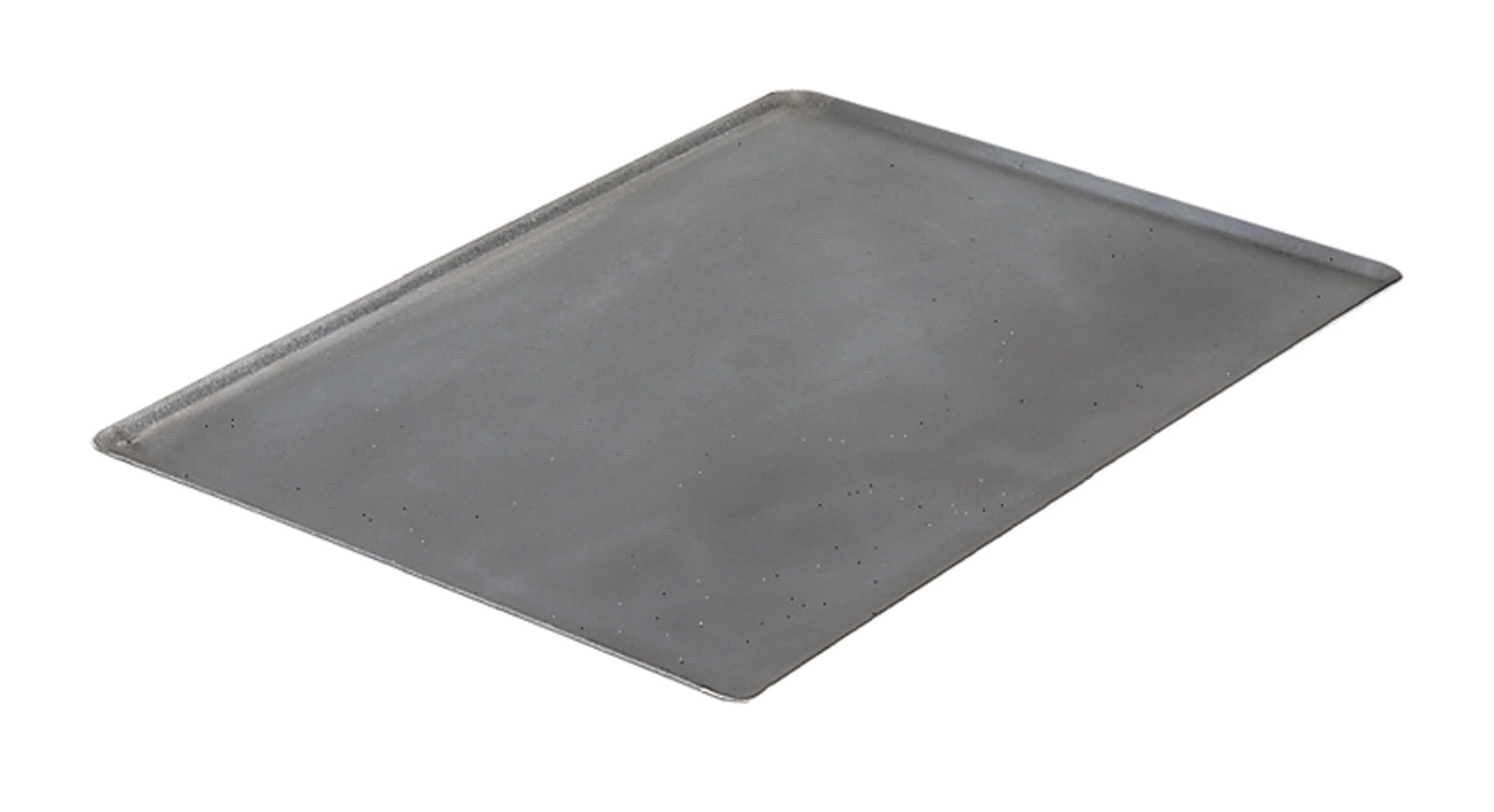 Hochwertiges Backblech von de Buyer, 40x30cm, H: 1cm, mit schrägen Kanten für optimale Wärmeverteilung und vielseitige Einsatzmöglichkeiten in der Küche.