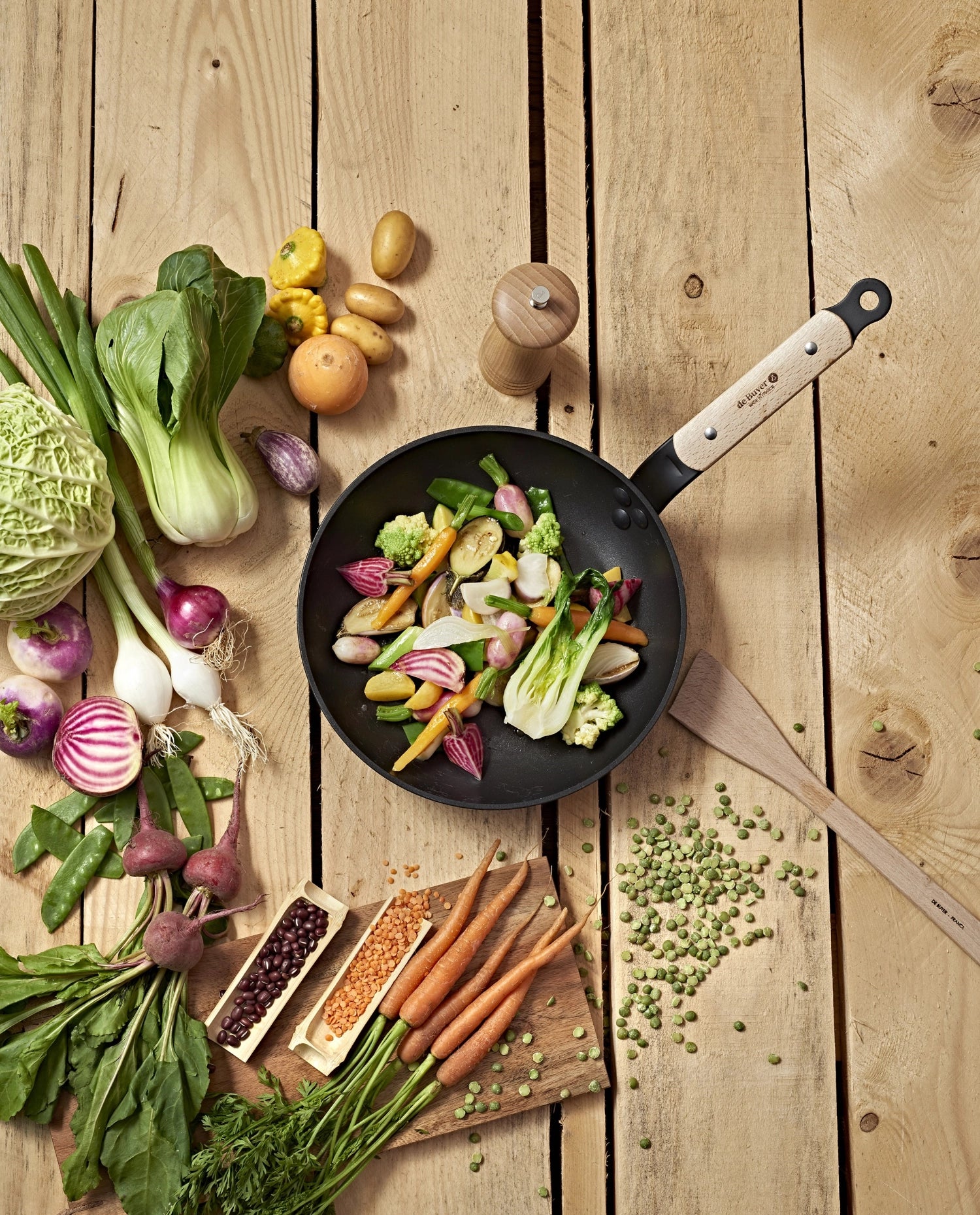 Choc B Bois Bratpfanne Induction D:28cm von de Buyer, hochwertige Bratpfanne für Induktionsherde, ideal zum Braten und Anbraten.