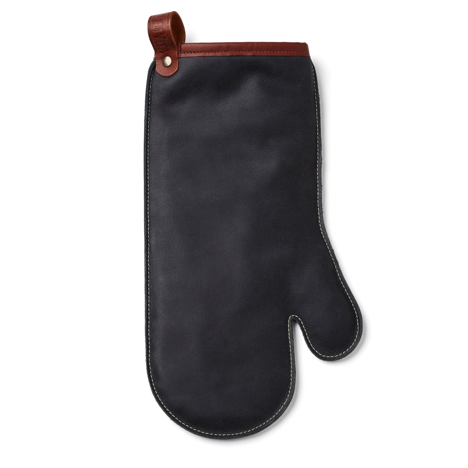 Eleganter Lederhandschuh von Delivita, perfekt als Topflappen, vereint Funktionalität und Ästhetik für sicheres Kochen.