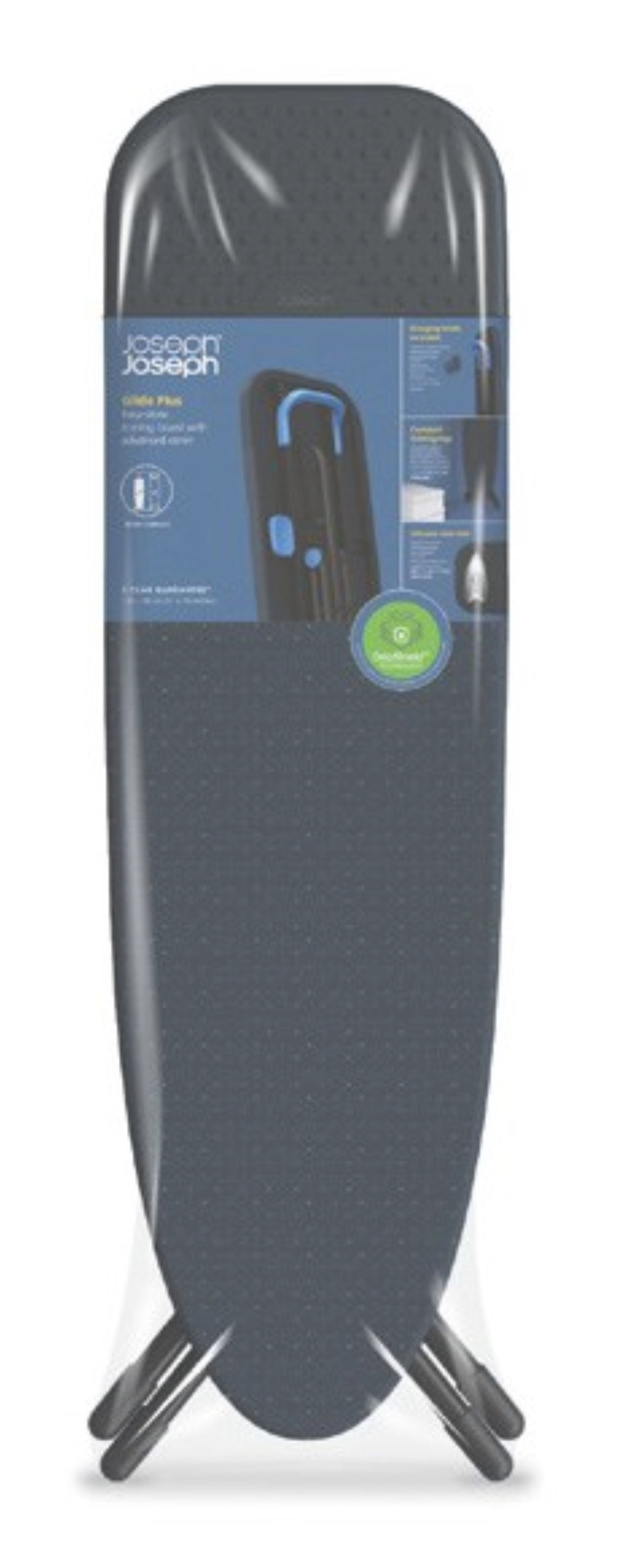 Das Glide Plus Easy-Store Bügelbrett von Joseph Joseph vereint Funktionalität und Stil, ideal für platzsparendes Bügeln in jedem Zuhause.