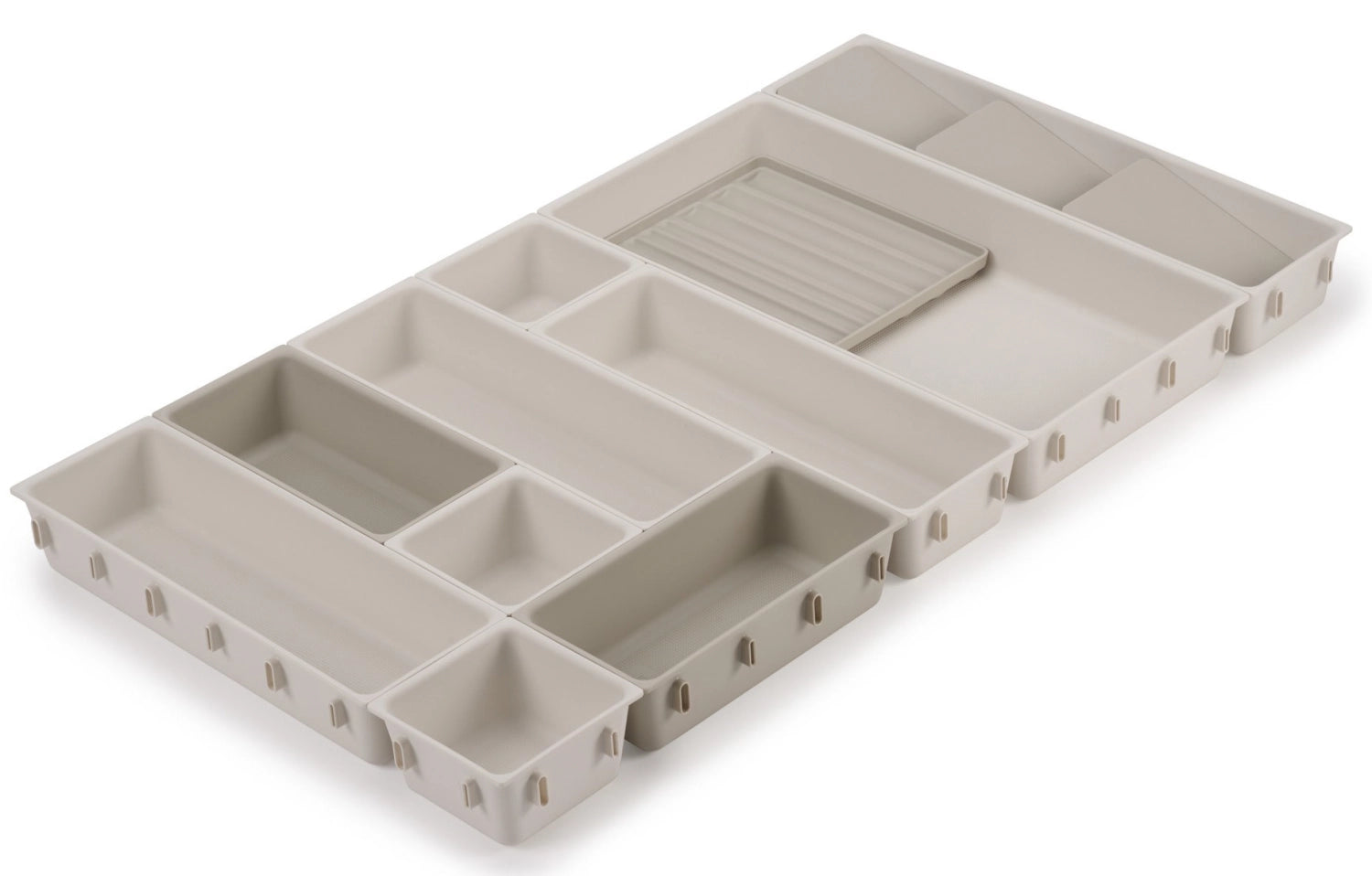 Elegantes 12-teiliges Makeup-Organizer-Set von Joseph Joseph, ideal für die ordentliche und platzsparende Präsentation Ihrer Kosmetikartikel.