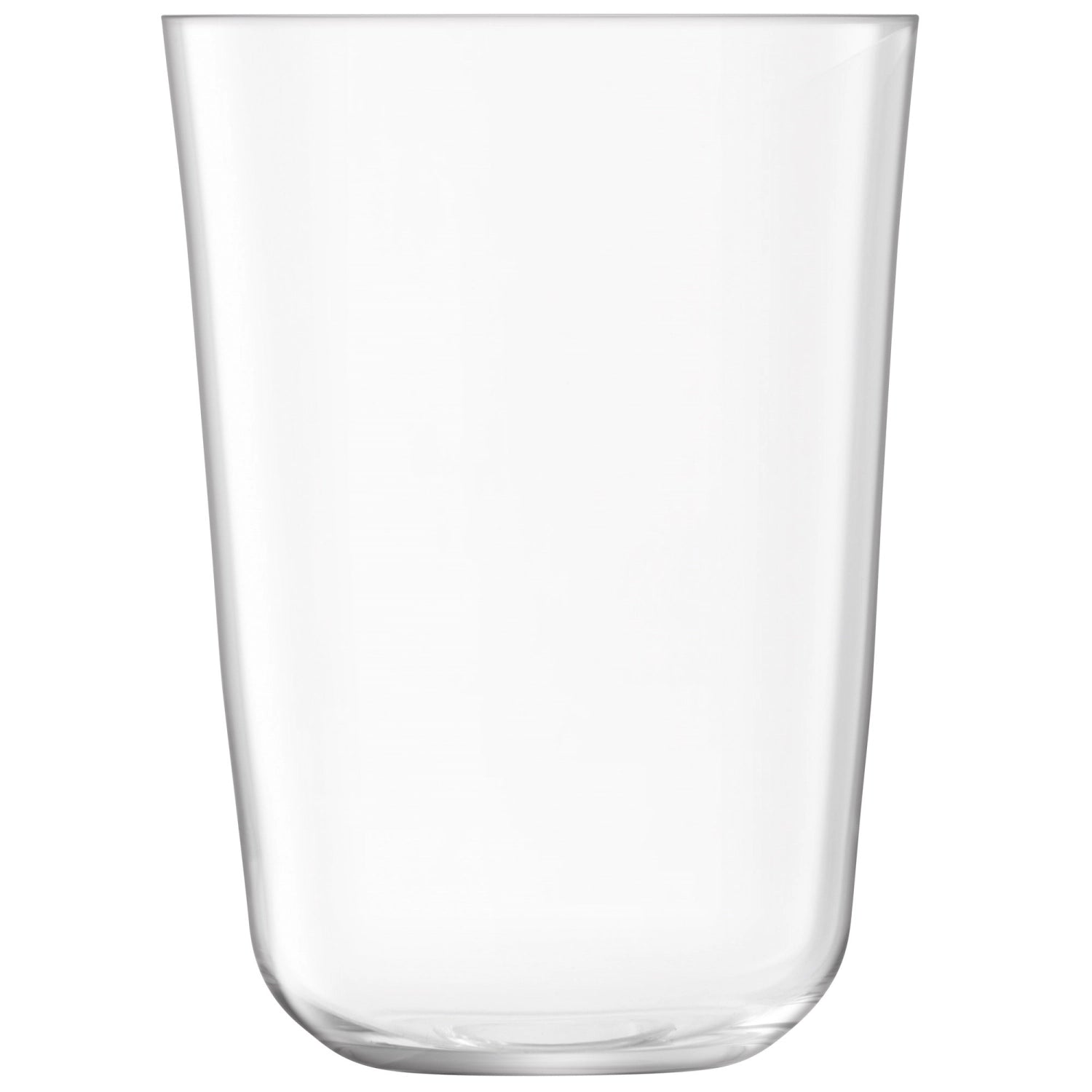 Elegantes 4er Set Arc Becher von LSA, 550ml, ideal für Cocktails und Wasser, vereint Funktionalität mit stilvollem, klarem Glasdesign.