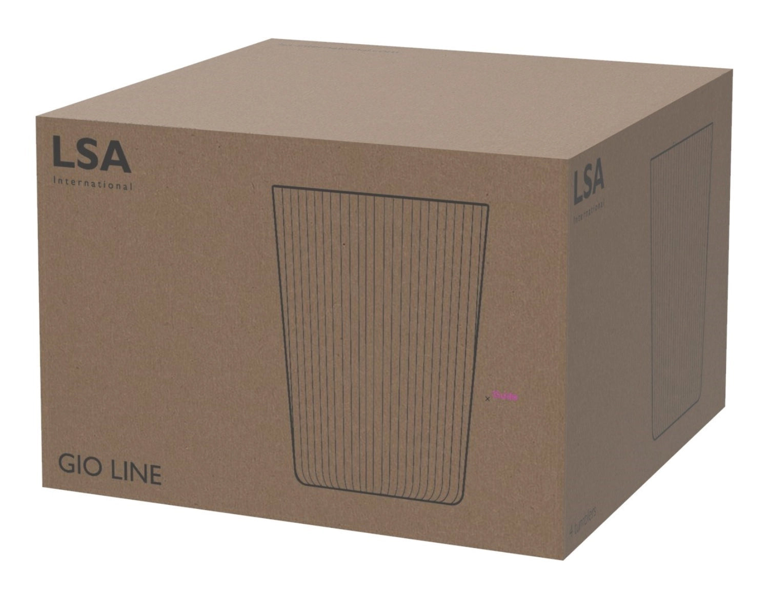 Elegantes 4er Set Gio Becher von LSA, 560ml, perfekt für stilvolle Getränke, vereint modernes Design mit praktischer Nutzung.