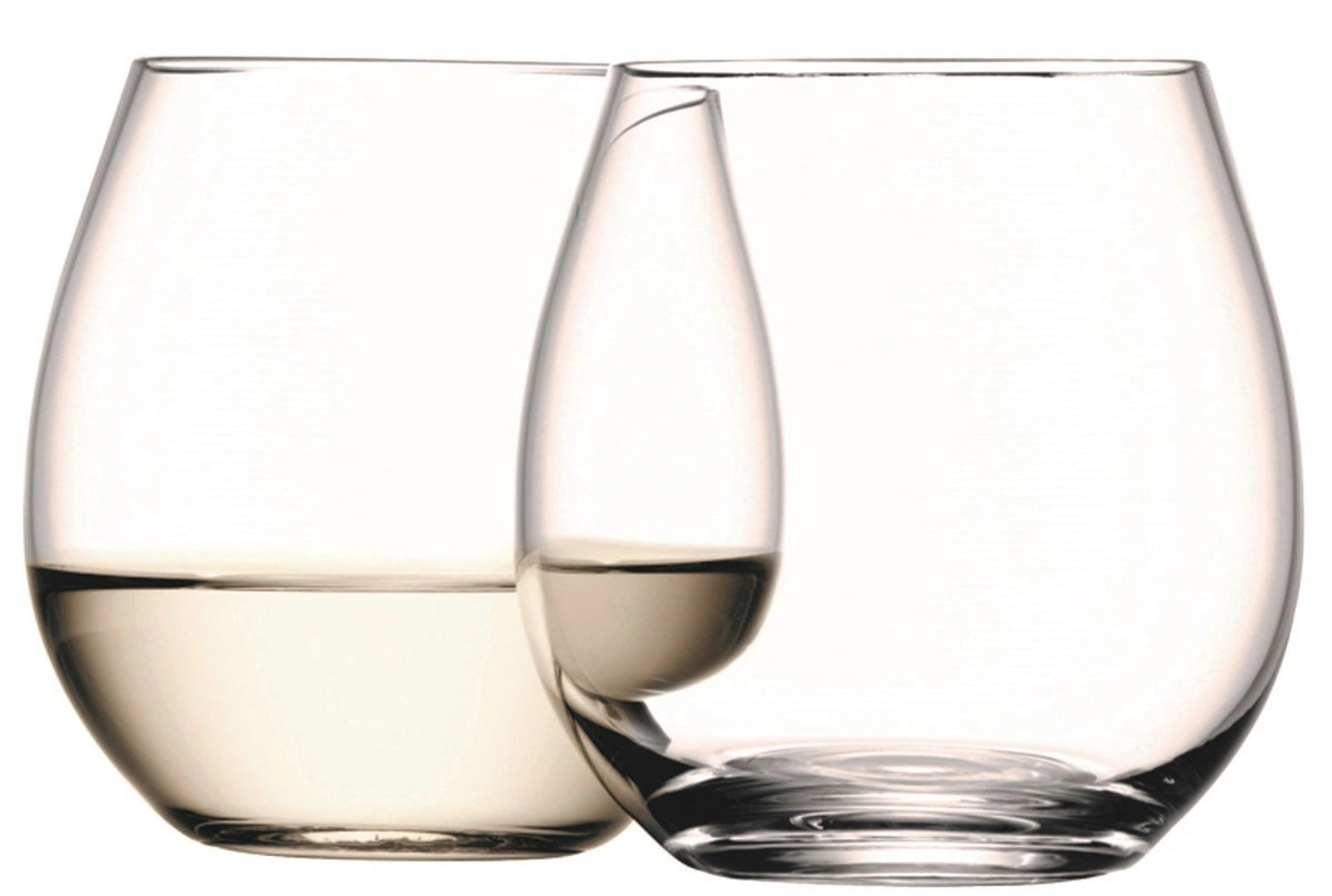 Klares 2er Set kleiner Weingläser von LSA, 370ml, perfekt für den täglichen Genuss von Wein und stilvolle Tischdekoration.