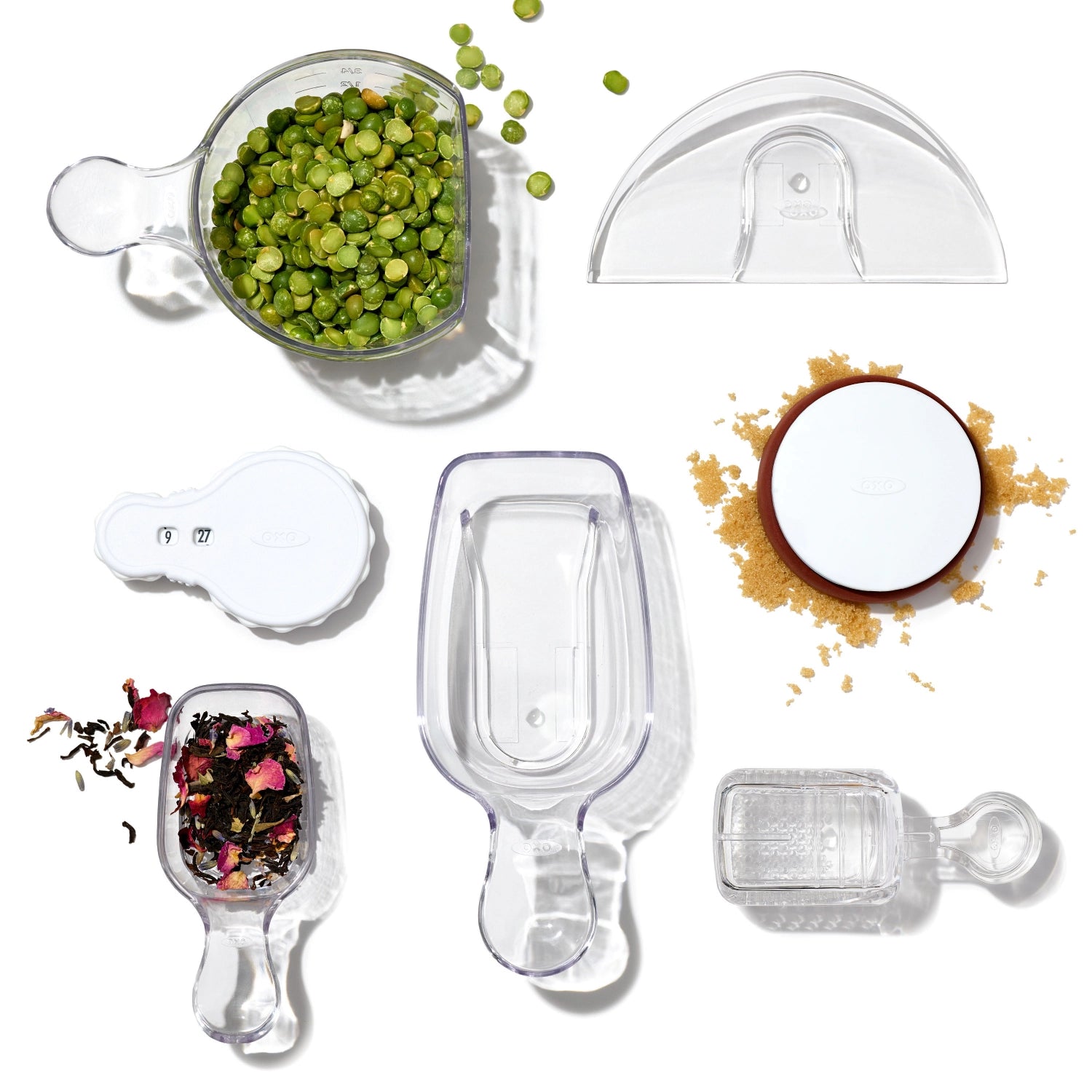 Großer Portionier-Löffel aus der Good Grips POP 2.0 Serie von OXO, perfekt für exakte Mengen, mit komfortablem Griff und platzsparendem Design.