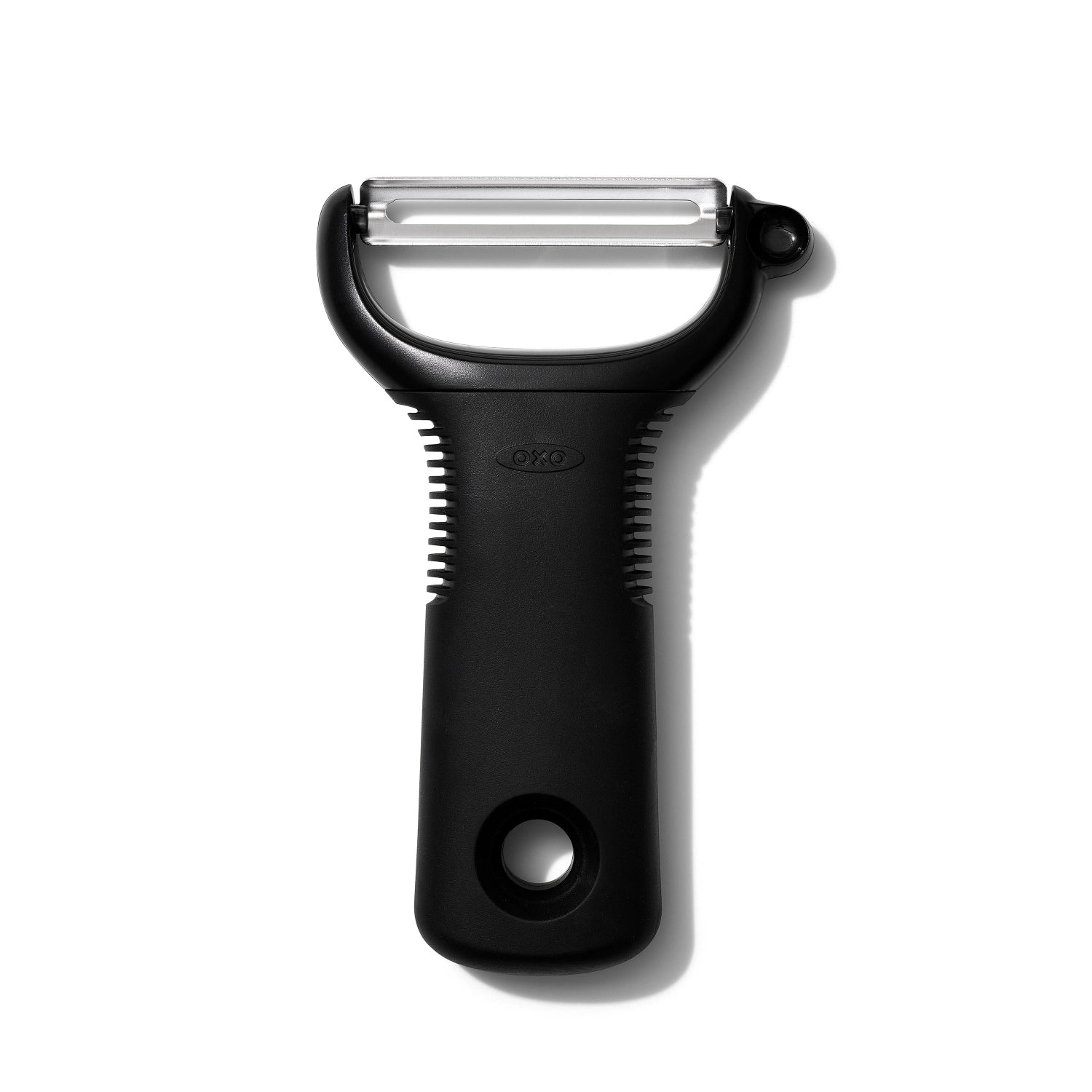 Praktischer Y-Schäler von OXO, 15.2 cm lang, ideal für müheloses Schälen von Obst und Gemüse mit ergonomischem Design und präziser Klinge.