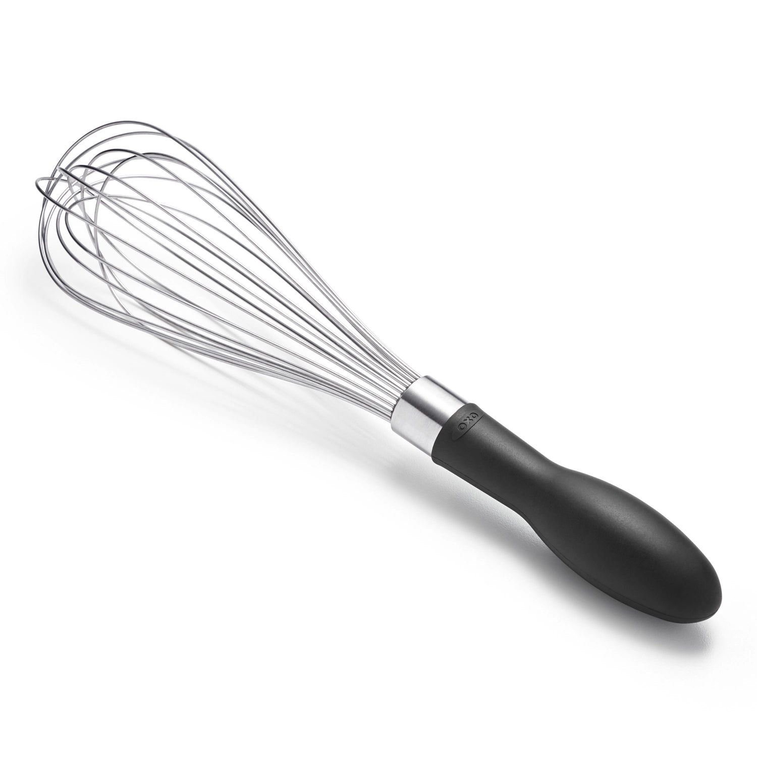 Hochwertiger 28 cm Schwingbesen von OXO, perfekt zum Mischen und Schlagen von Zutaten, mit rutschfestem Griff für optimale Handhabung.