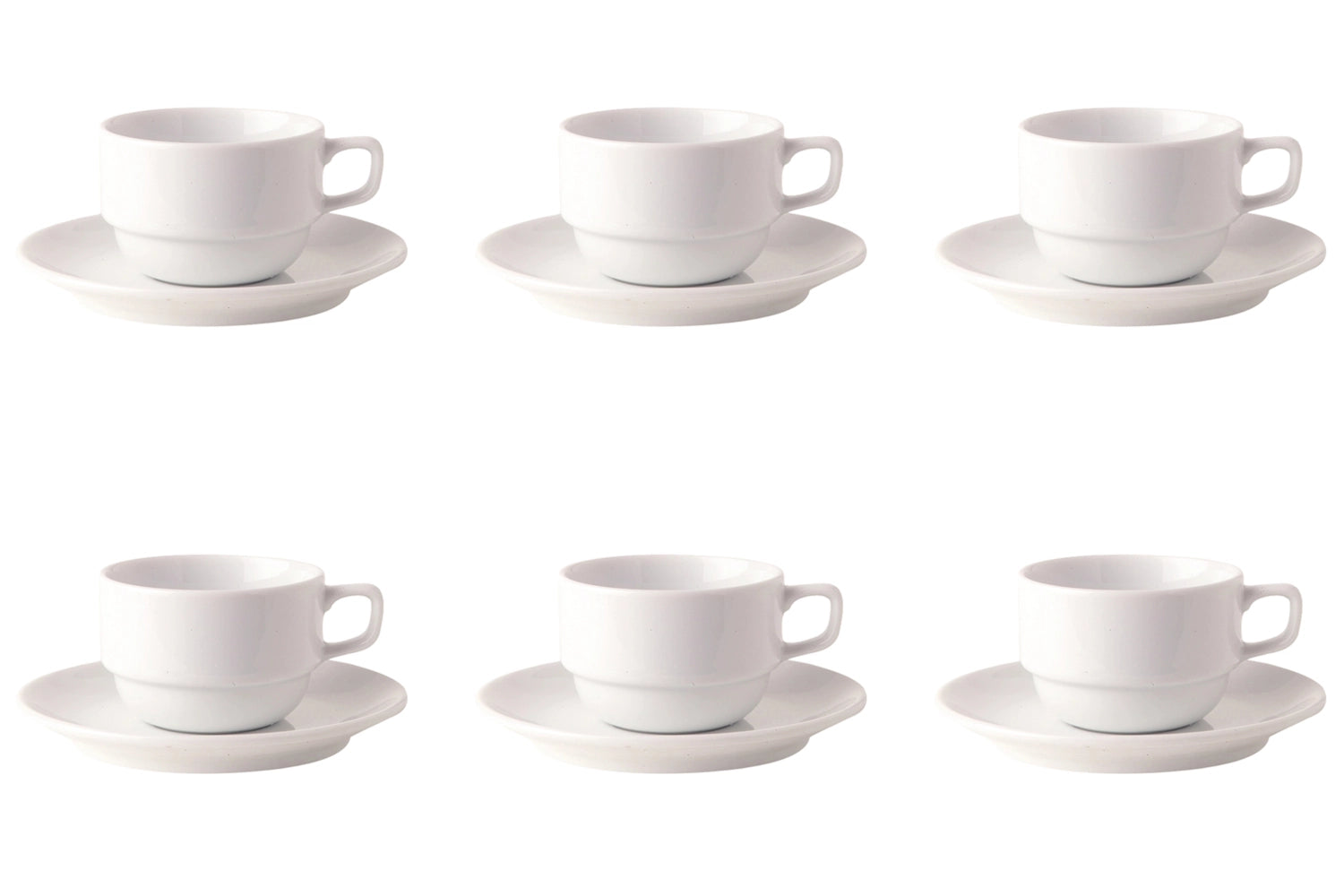 Stilvolles 6er Set Uni 09 Mokka Untertassen von Royal Porcelain, 12 cm Durchmesser, ideal für Espressotassen, vereint Funktionalität und Eleganz.