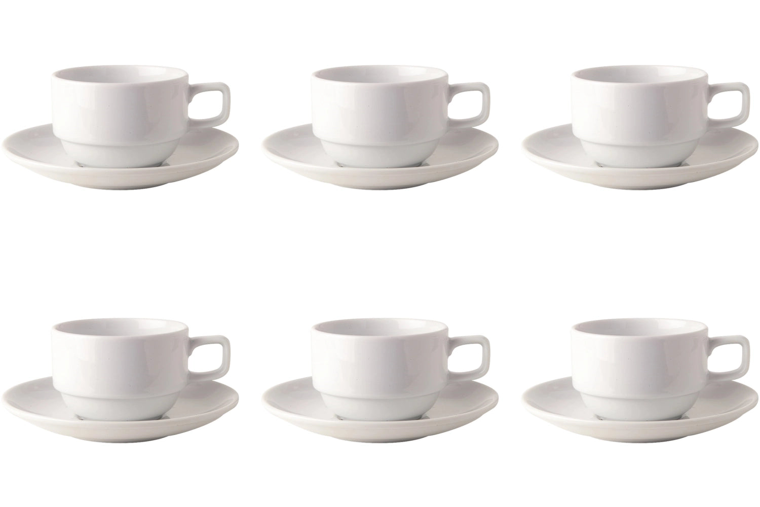 Stilvolles 6er Set Uni 09 Kombi Untertassen von Royal Porcelain, 15 cm, ideal für Kaffeetassen, vereint Funktionalität und elegantes Design.