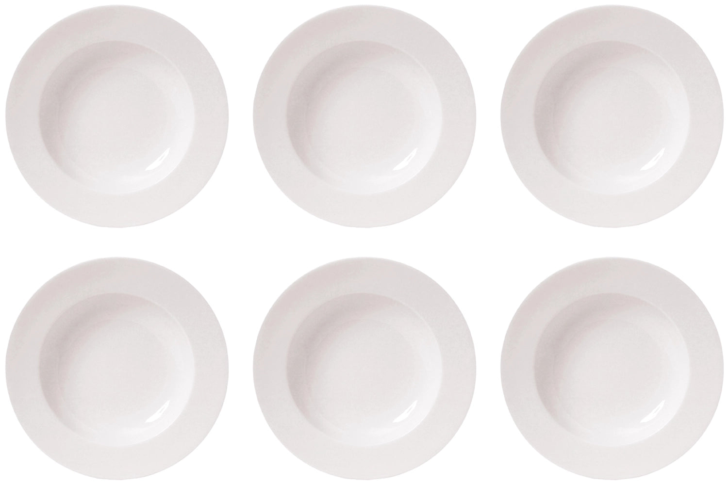 Hochwertiges 6er Set tiefen Teller Uni 09 von Royal Porcelain, 24 cm Durchmesser, ideal für Suppen und Eintöpfe, stilvoll und vielseitig.