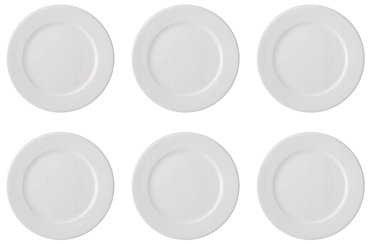 Hochwertiges 6er Set flacher Maxa Dura 83 Teller mit 21 cm Durchmesser, perfekt für stilvolle Anlässe und vielseitige Serviermöglichkeiten.