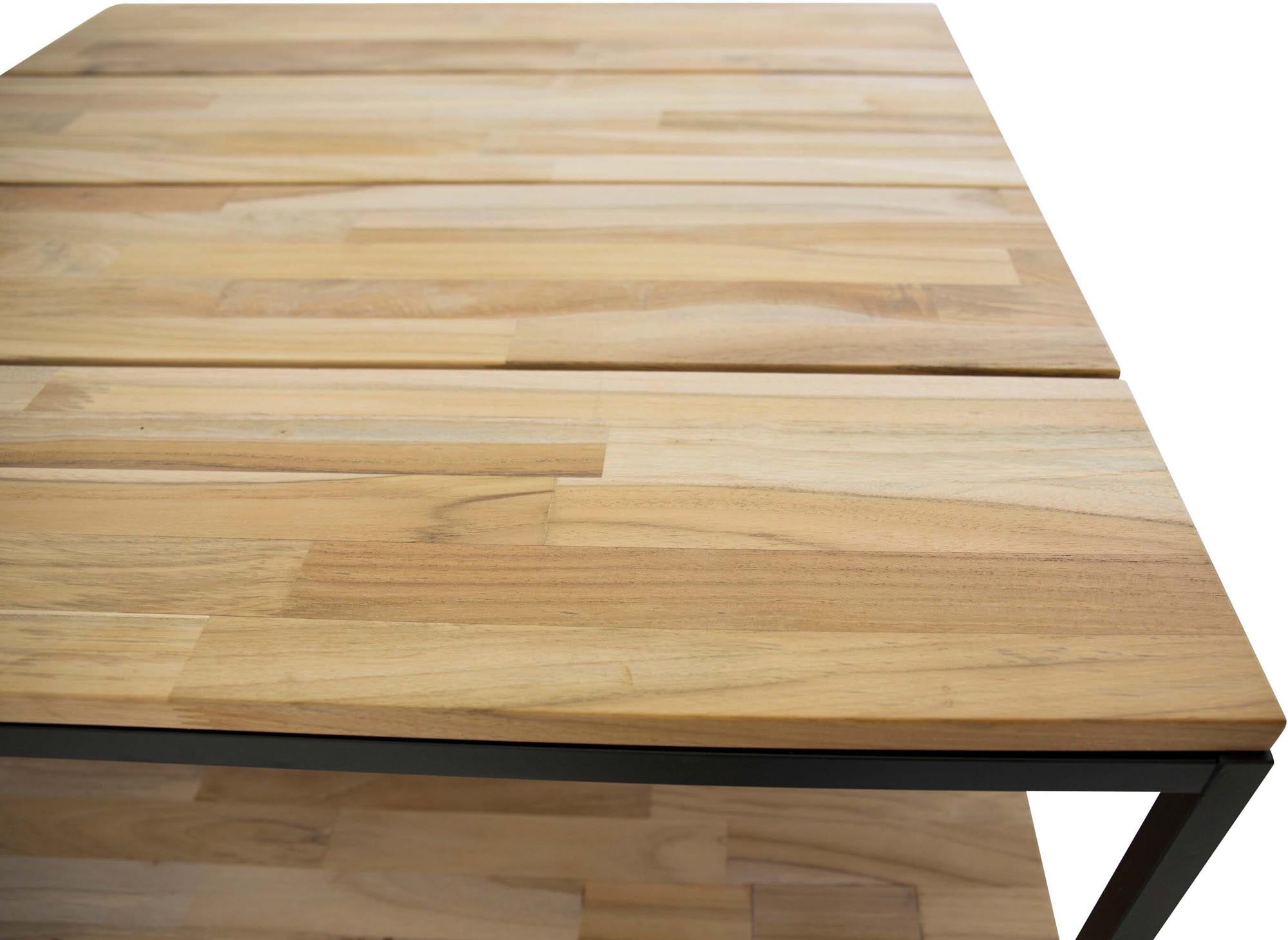 Moderner Couchtisch Cirebon von Venture Home, gefertigt aus edlem Teakholz, ideal für stilvolle Wohnräume.