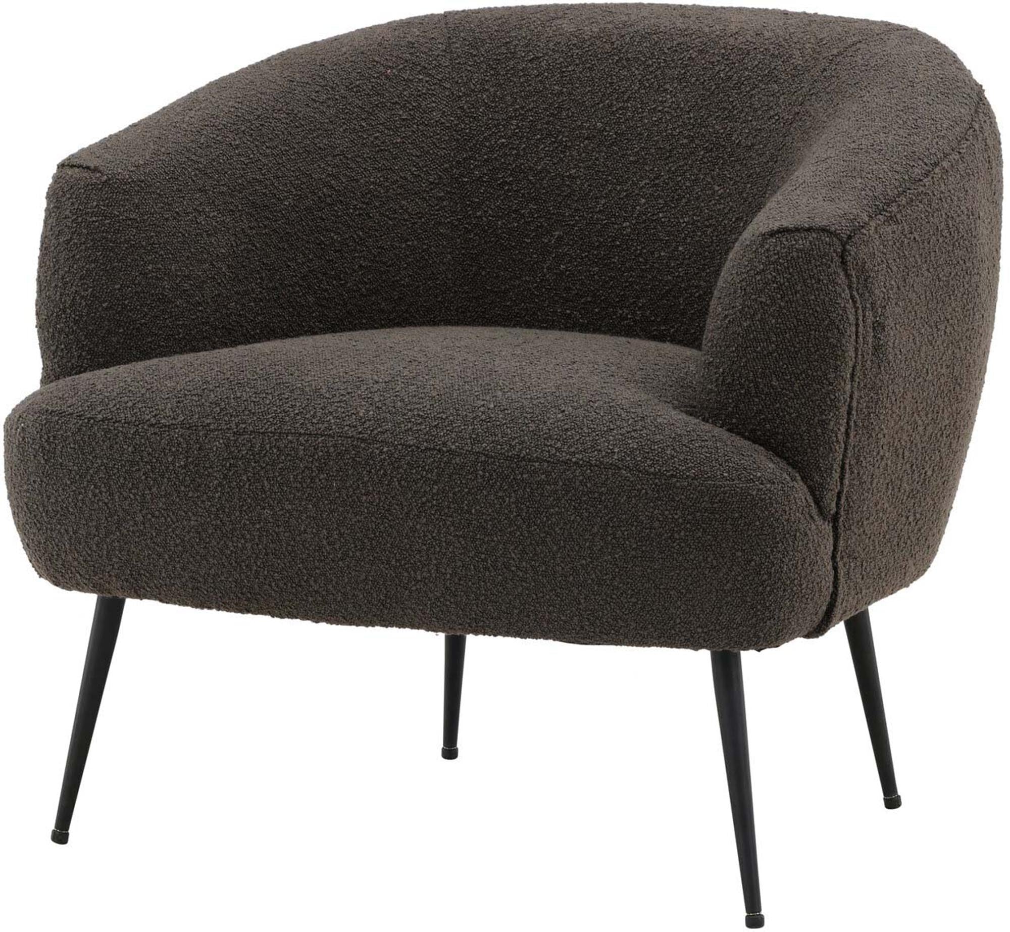 Eleganter Derry Sessel mit Armlehnen von Venture Home in stilvollem Anthrazit, ideal für jedes moderne Wohnambiente.