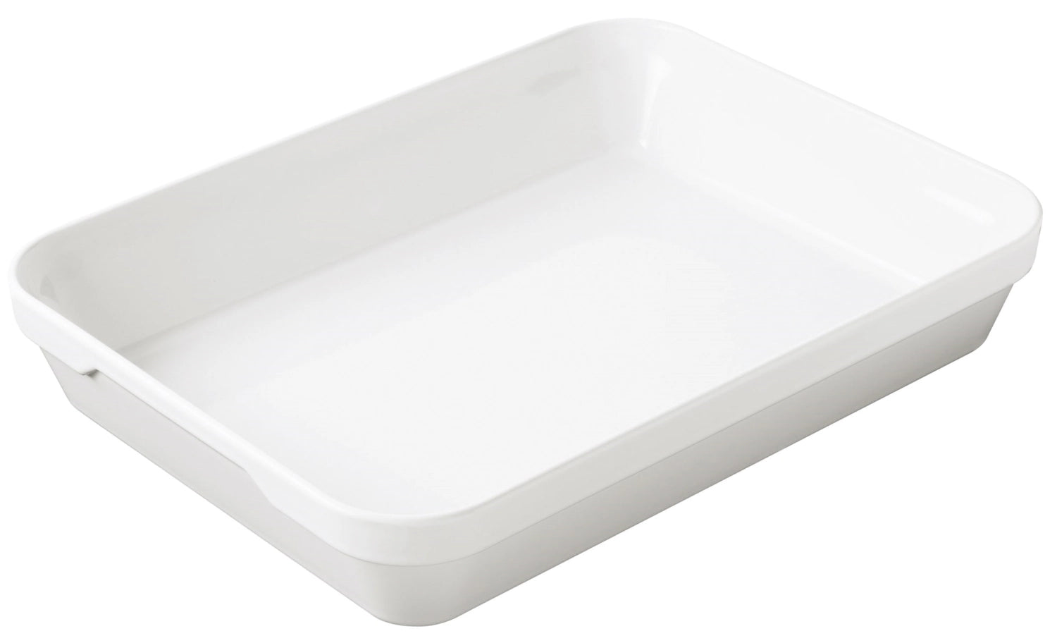 Elegante, tiefere rechteckige Auflaufform in klassischem Weiß (28 cm) – perfekt für köstliche Aufläufe und kreative Gerichte.