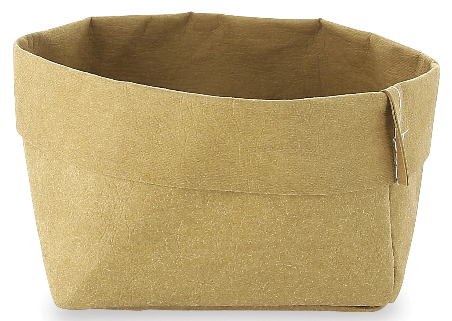 Beige Brottasche von Revol, 12x12x9 cm, ideal für die Aufbewahrung von frischem Brot, stilvolles Design für jede Küche.
