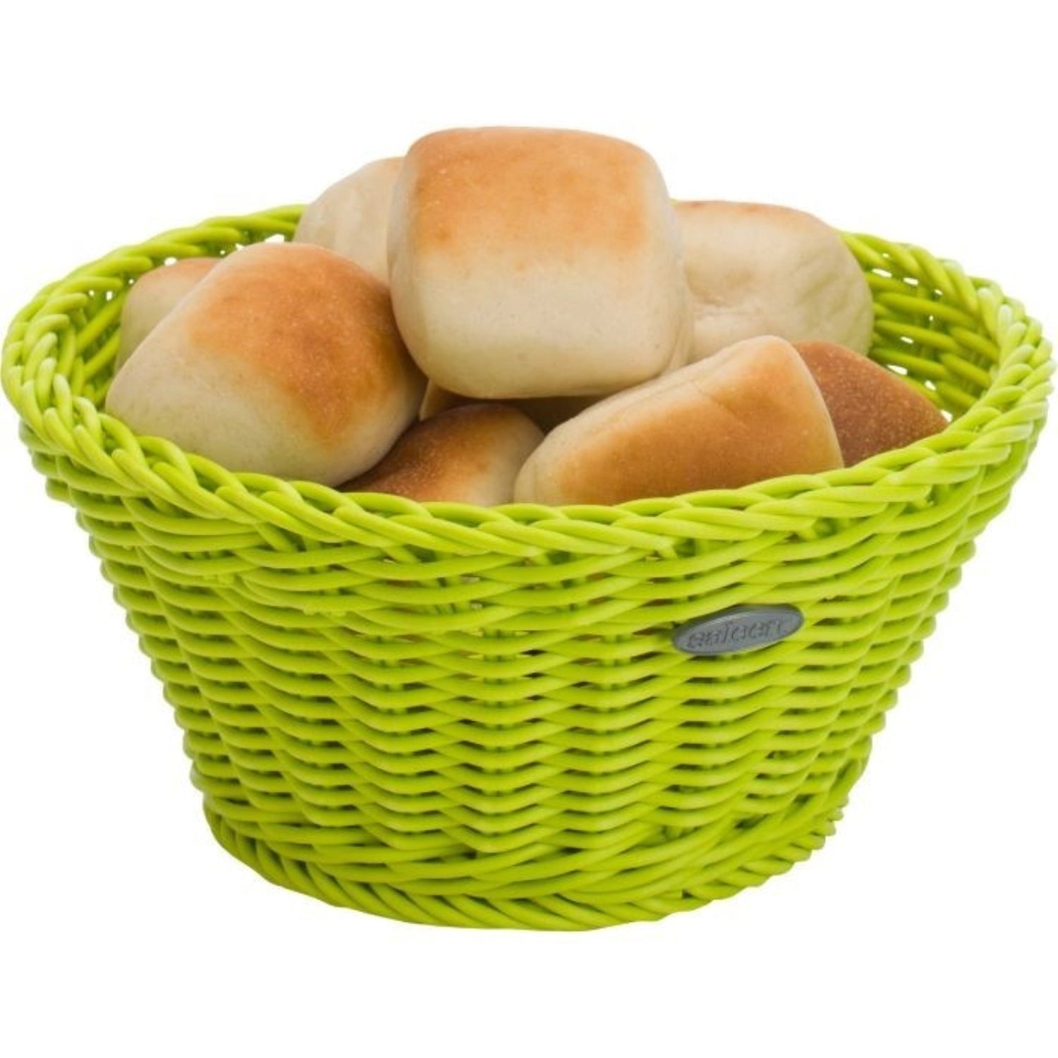 Runder Brotkorb in lebhaftem Lime von Westmark, Maße 18x10 cm, ideal für die stilvolle Aufbewahrung und Präsentation von Brötchen und Snacks.