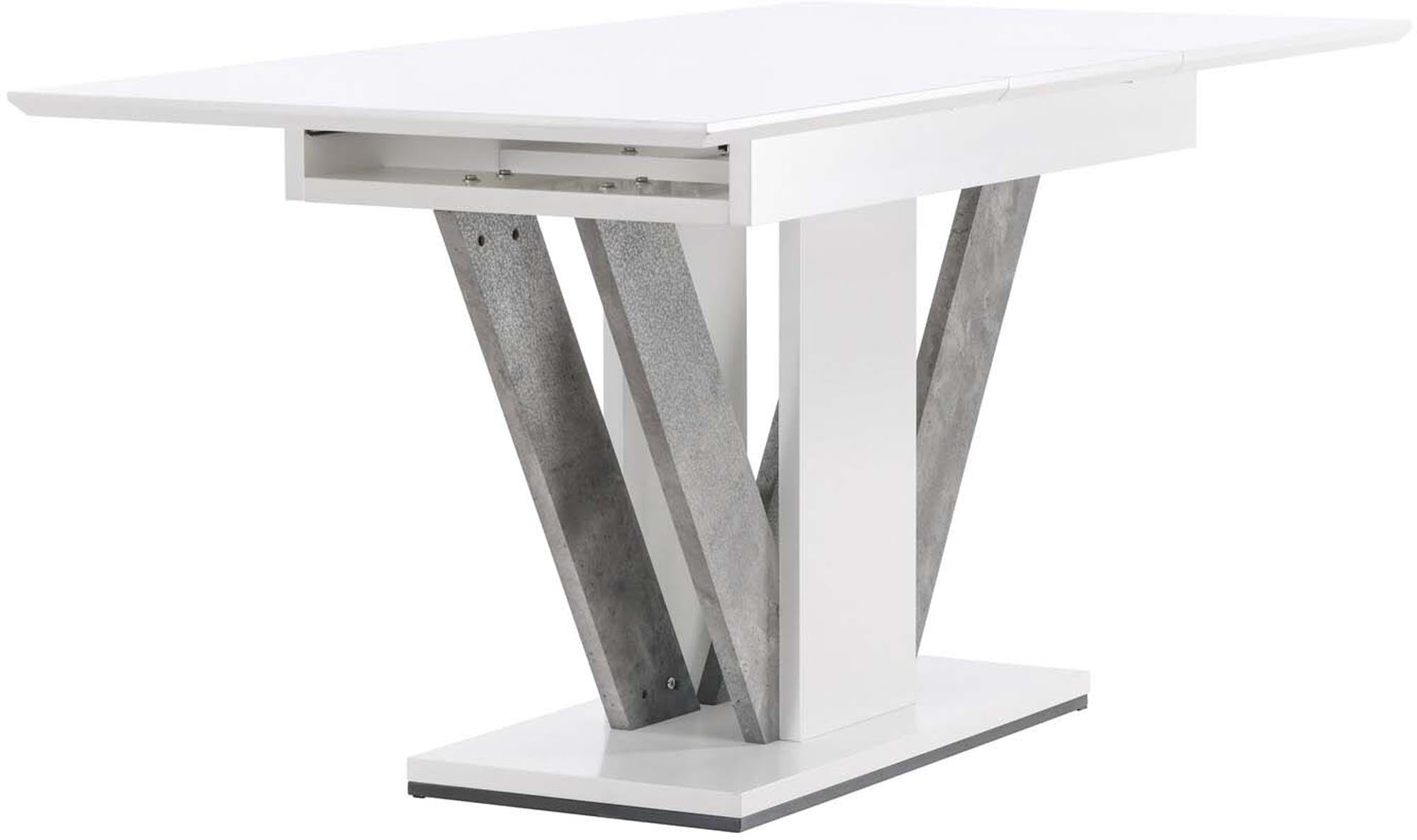 Moderner Disa Esstisch von Venture Home: Ausziehbar, stilvolles Design, robustes MDF, perfekt für gesellige Essbereiche.