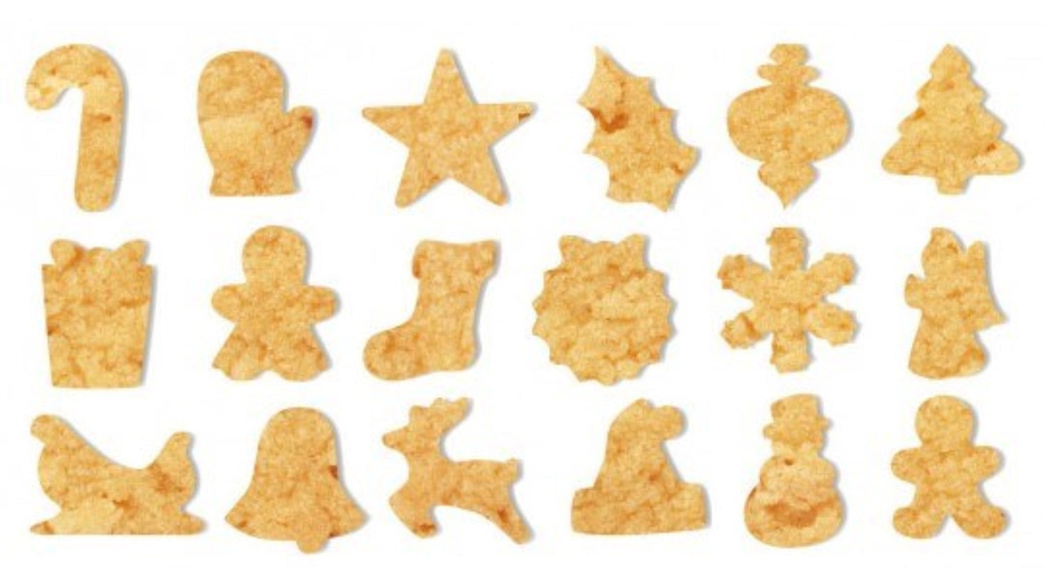Vielfältiges 18-teiliges Set aus Edelstahl-Ausstechformen für weihnachtliche Plätzchen, ideal zum Backen und Dekorieren in der Adventszeit.