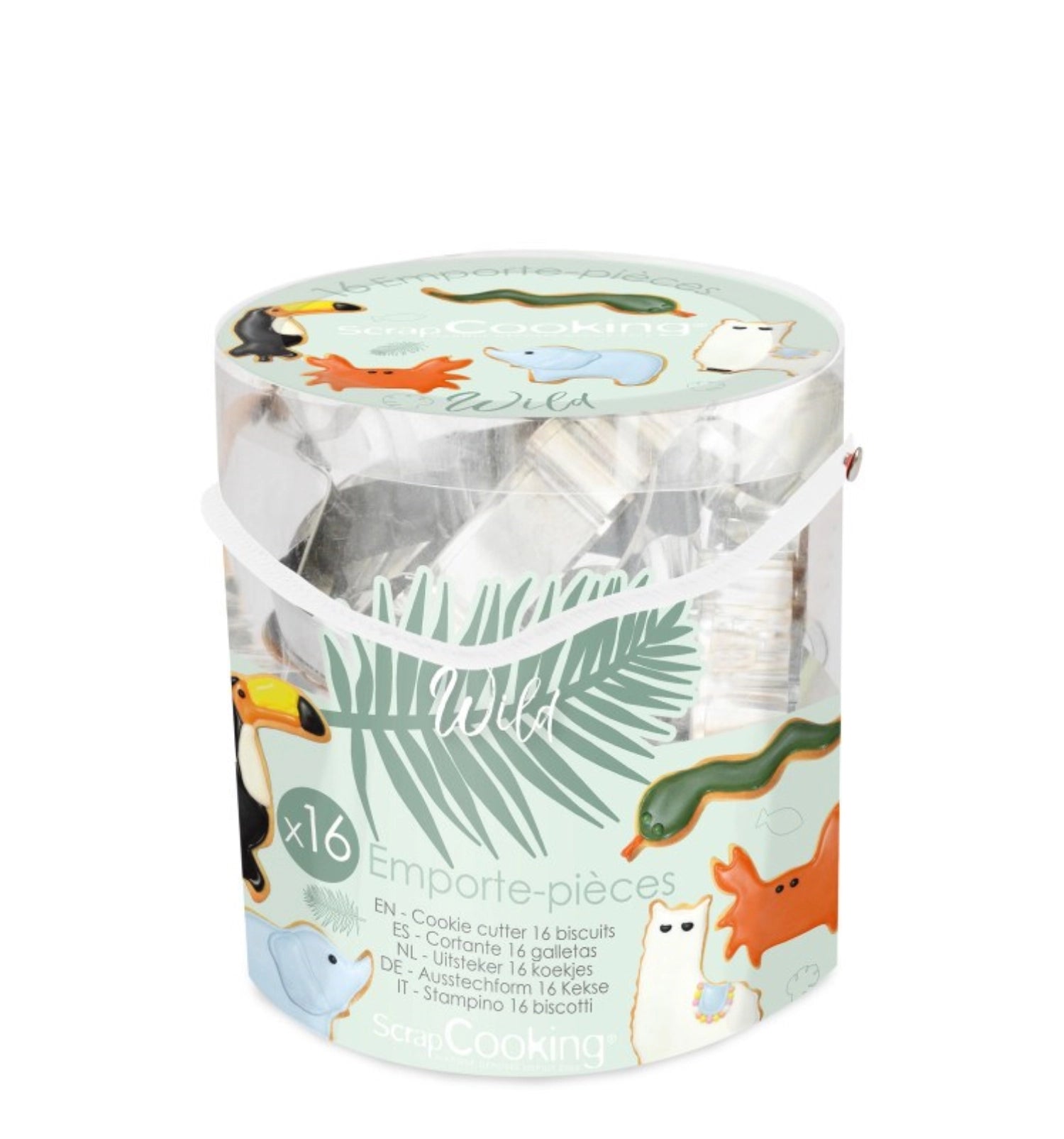 Entdecken Sie das 16-teilige Ausstecher-Set "Wildtiere" von Scrap Cooking, ideal für kreative Backprojekte mit tierischen Motiven.