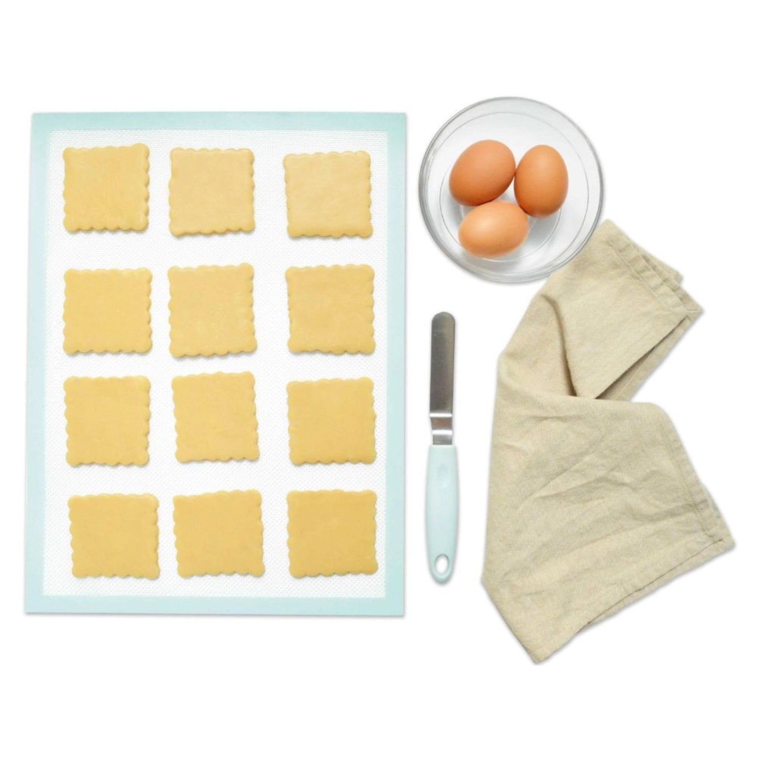 Hochwertige Glasfaser-Silikon-Backmatte 30x40 cm von Scrap Cooking, ideal für präzises Backen und einfache Reinigung, hitzebeständig und langlebig.