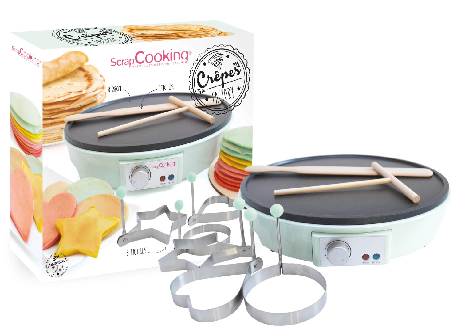 Entdecken Sie die Crêpes-Factory von Scrap Cooking – ein stilvolles Küchengerät für perfekte Crêpes, schnell und unkompliziert zubereitet.