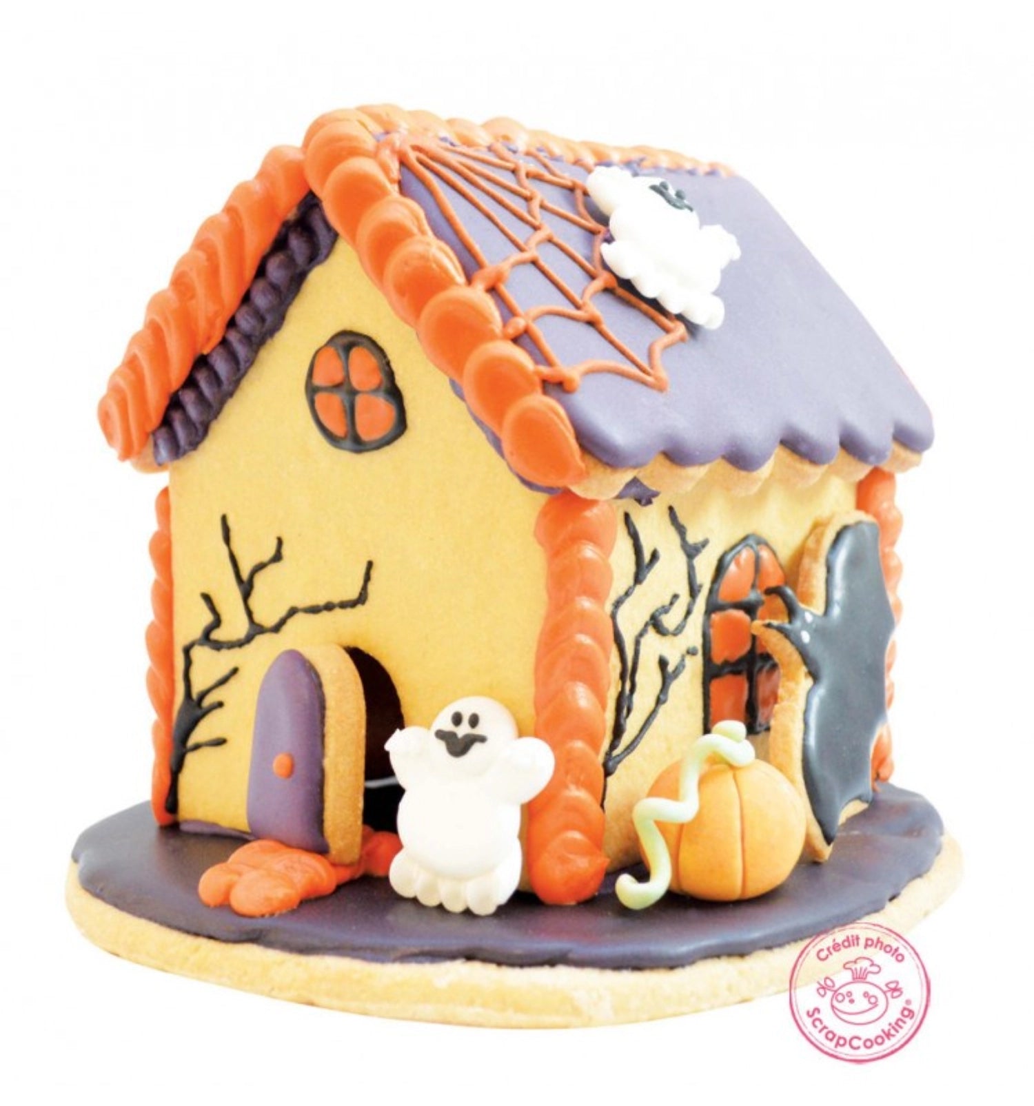 5-teiliges Set von Scrap Cooking mit Ausstechern in Form eines gruseligen Hauses, ideal für Halloween-Backprojekte und schaurige Kekse.