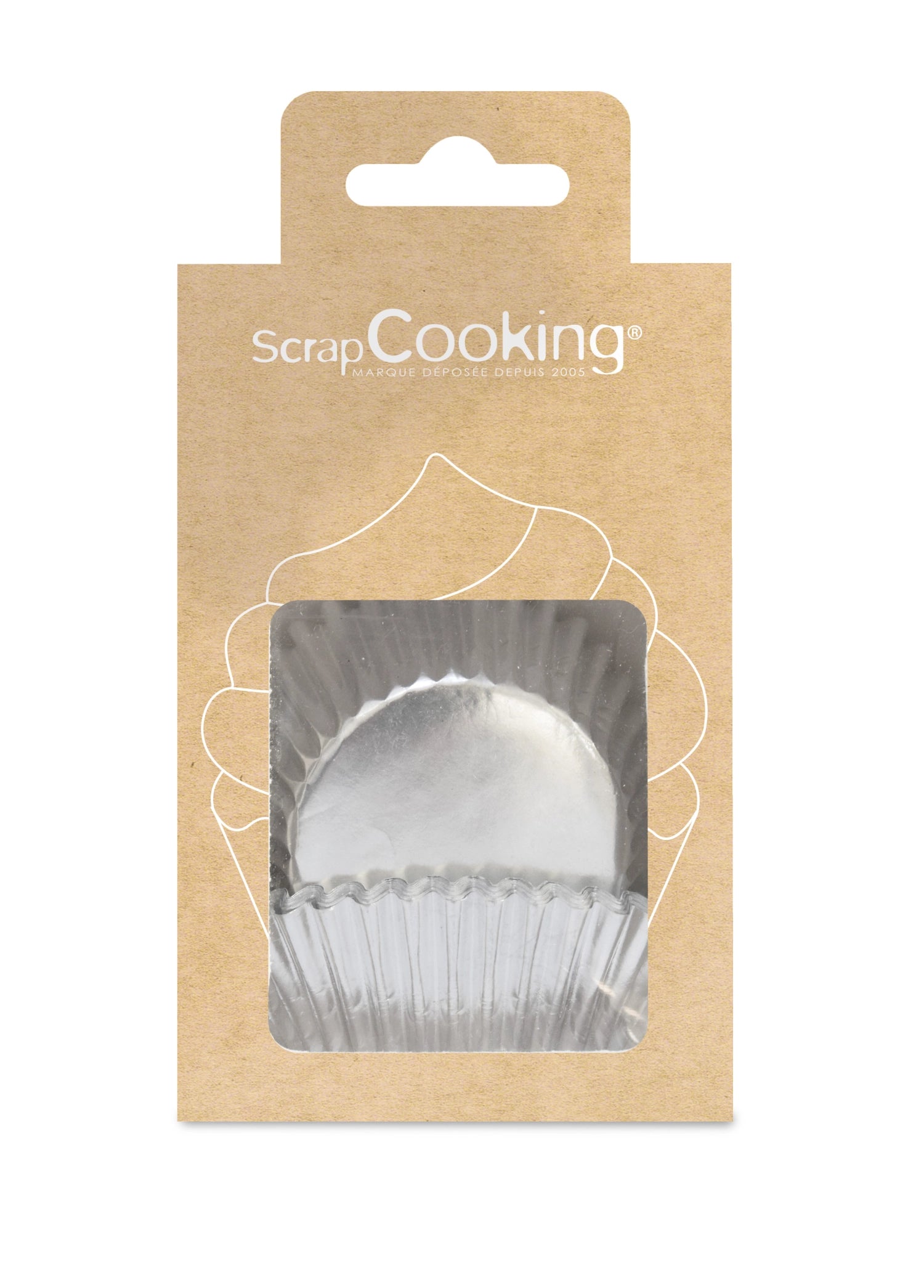 48 silberne Muffinformen von Scrap Cooking, ideal für Cupcakes und kreative Backprojekte, perfekt für jeden Anlass.