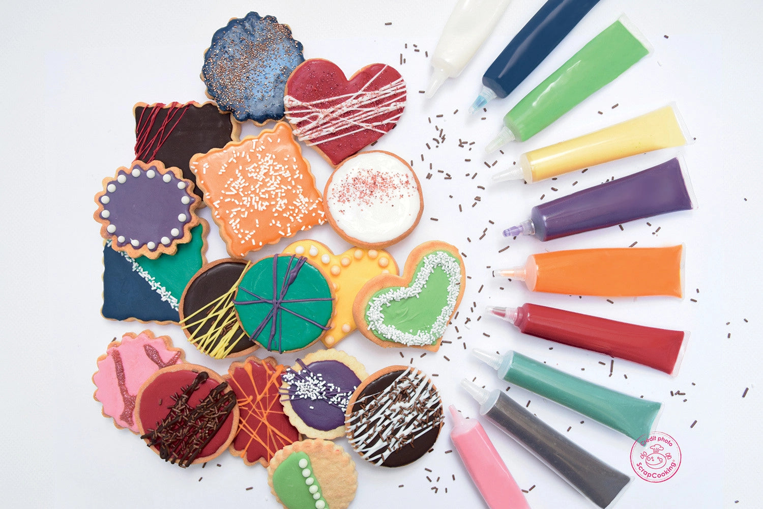 Aquagrüner Schokoladenstift (25g) von Scrap Cooking, perfekt zum Verzieren von Backwaren und Desserts, sorgt für kreative und schokoladige Highlights.