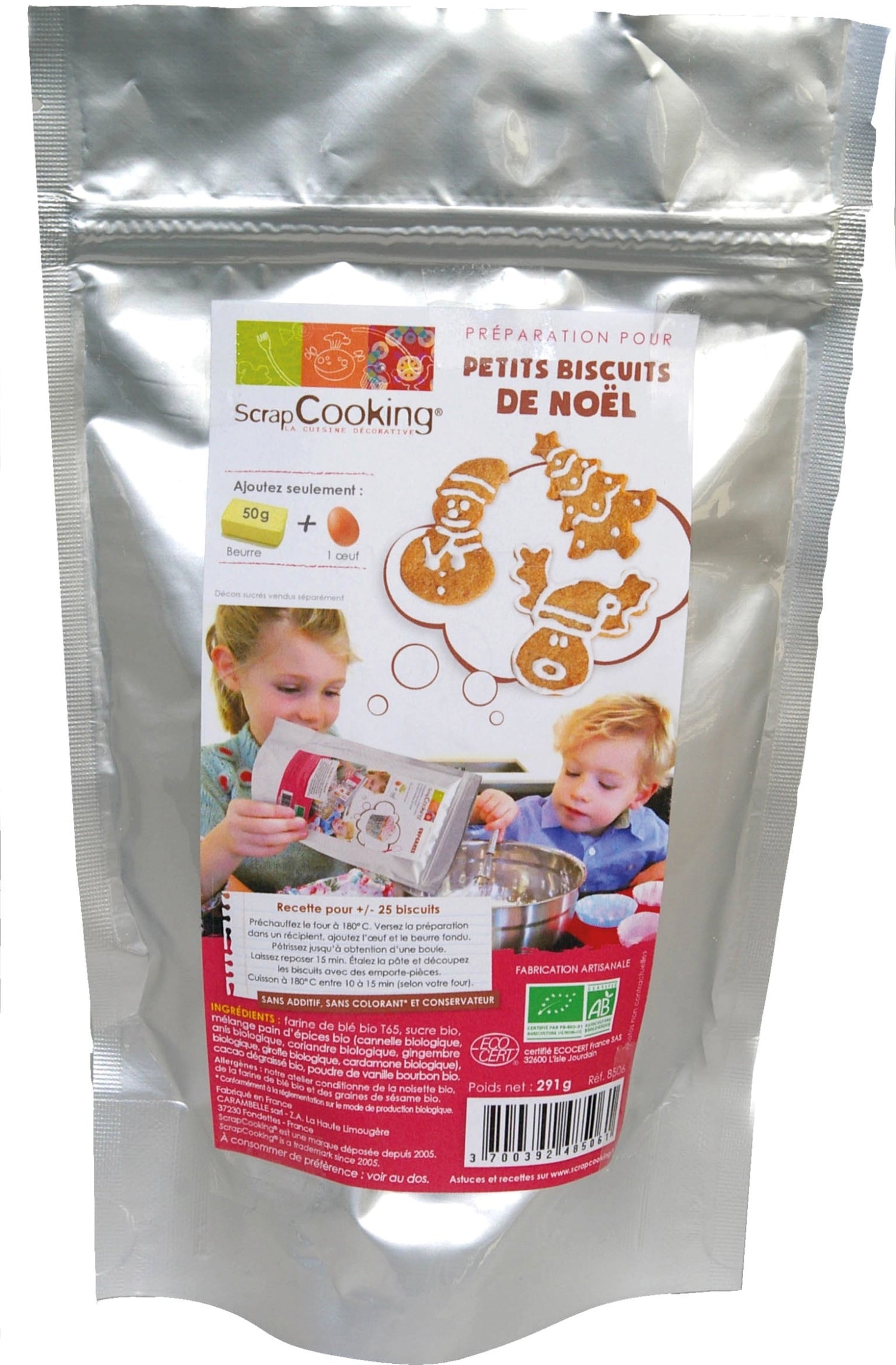 Bio Fixteig Weihnachten 290g von Scrap Cooking, ideal für festliche Backprojekte und kreative Weihnachtsleckereien.